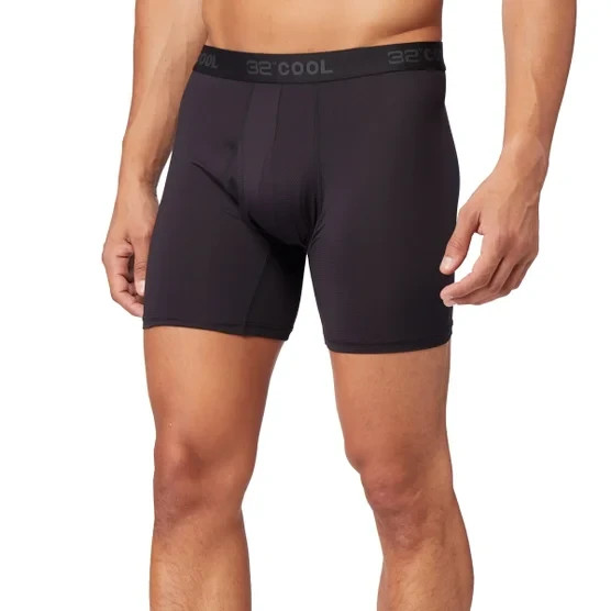 6 Pack – 32 Degrees Cool Men’s Comfort Mesh Boxer Brief Black S, M, L, XL, XXL