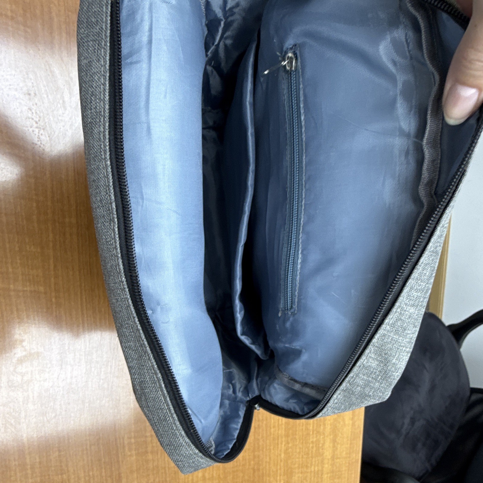 Junior Solid Gray/Black Backpack, Zip & Buckle Flap, Pockets, Travel Casual