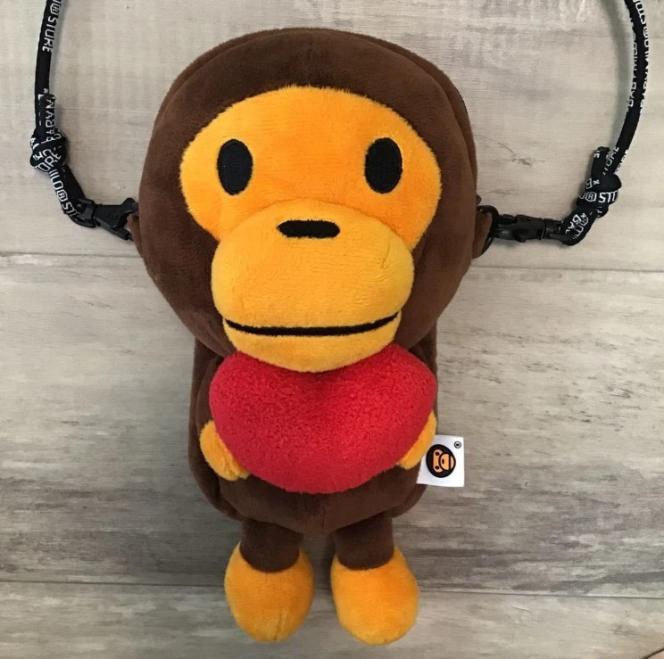 💝BAPE A Bathing Ape Baby Milo Shoulder Bag Heart Mobile Phone Pouch – NWT 2026