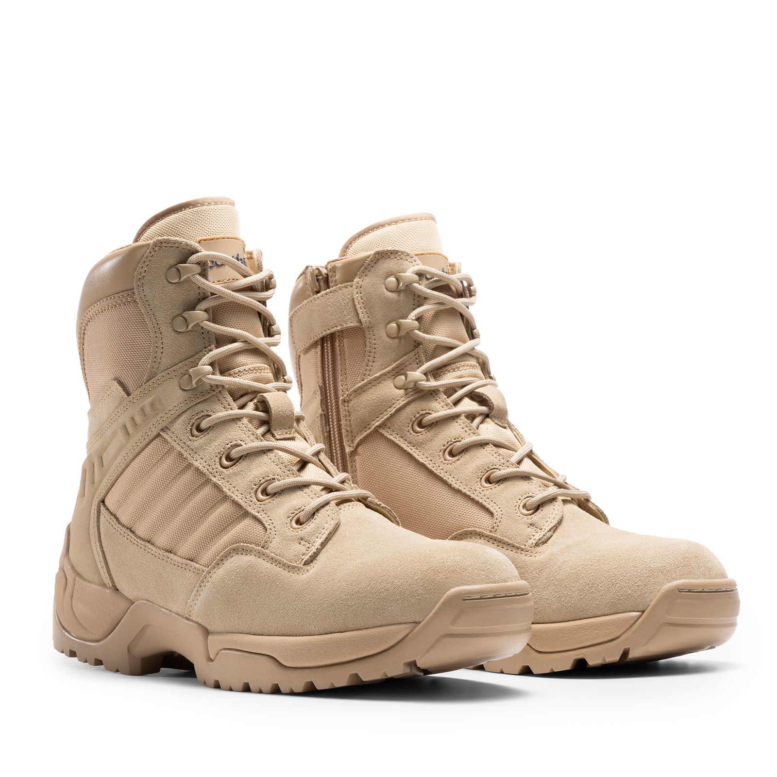Men’s Military Combat Boots Tactical Work Boots Outdoor Side Zipper Shoes