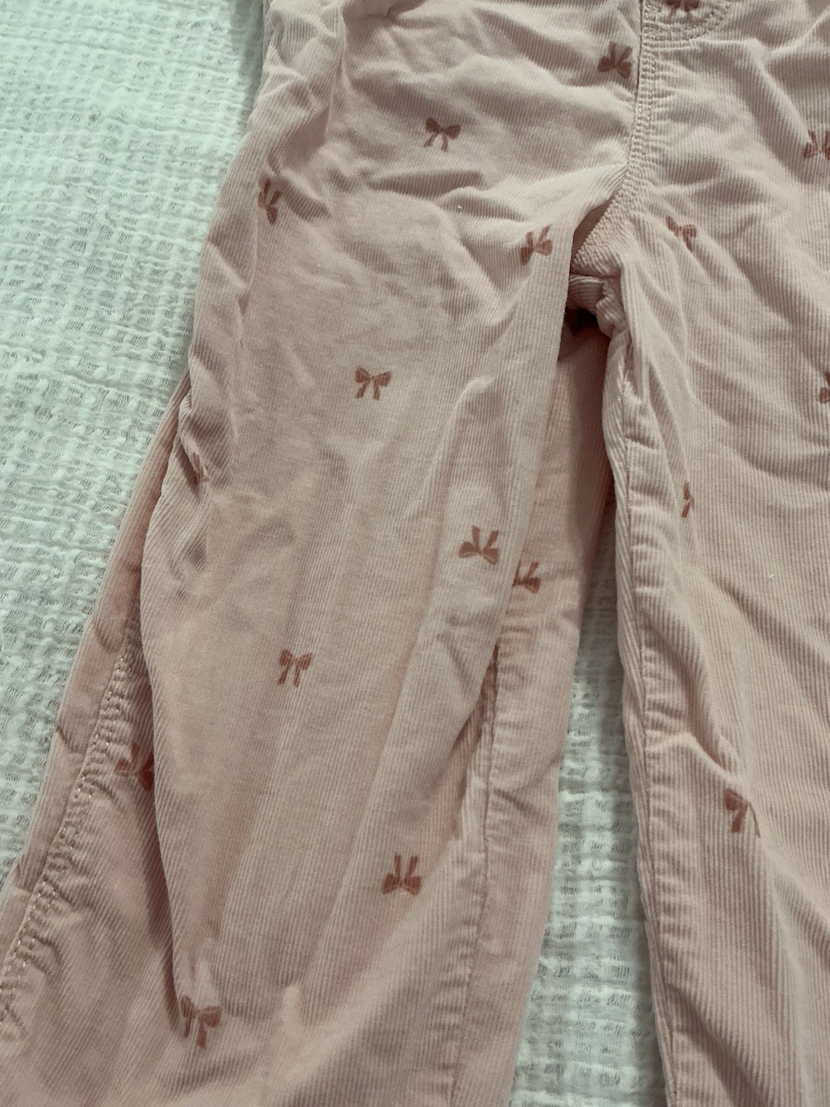 Oshkosh B’gosh Toddler Girl Bow Print Corduroy Overalls – Pink 5T