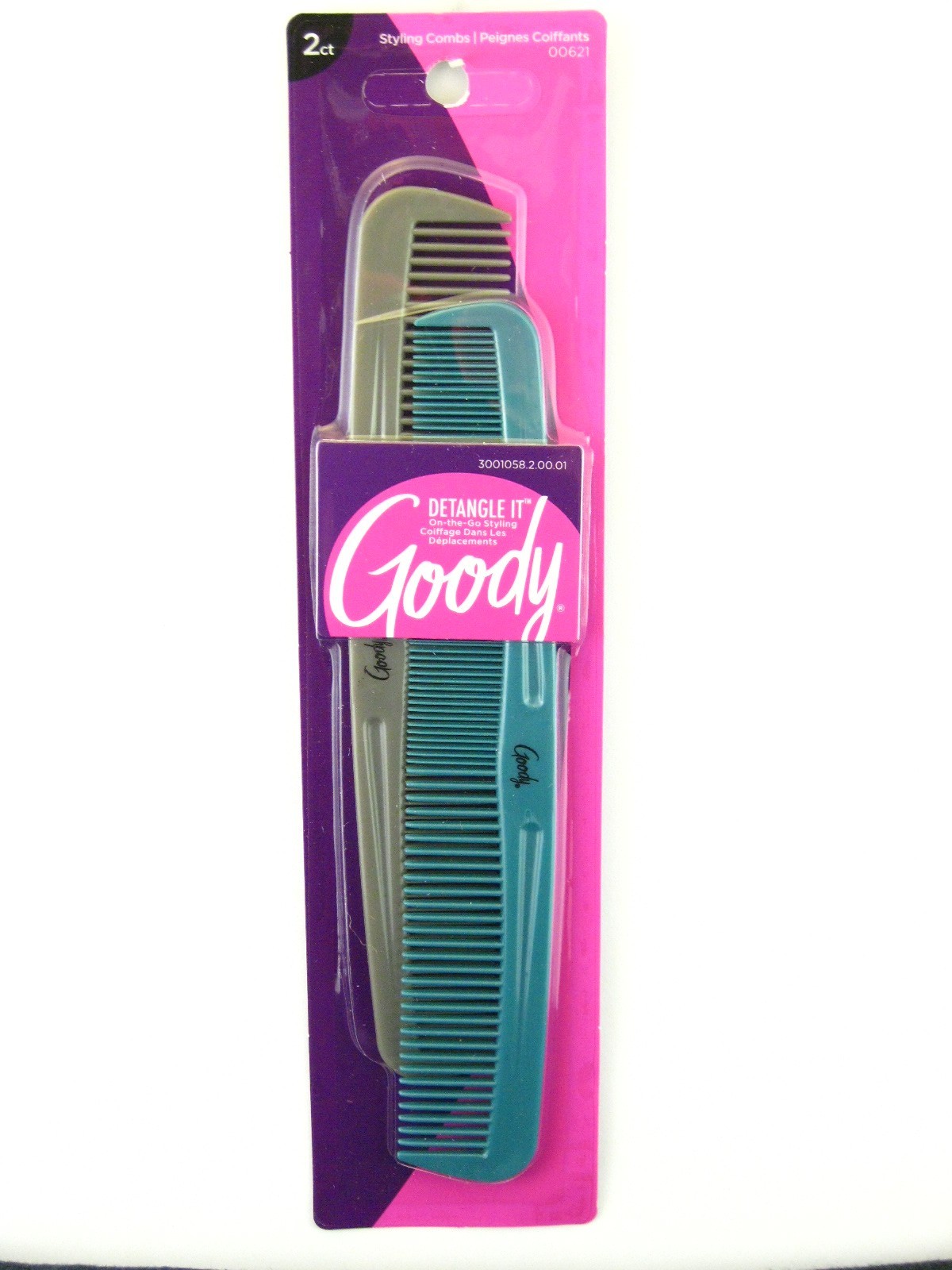 GOODY 7″ UTILITY HAIR COMBS – 2 PCS. (00621)