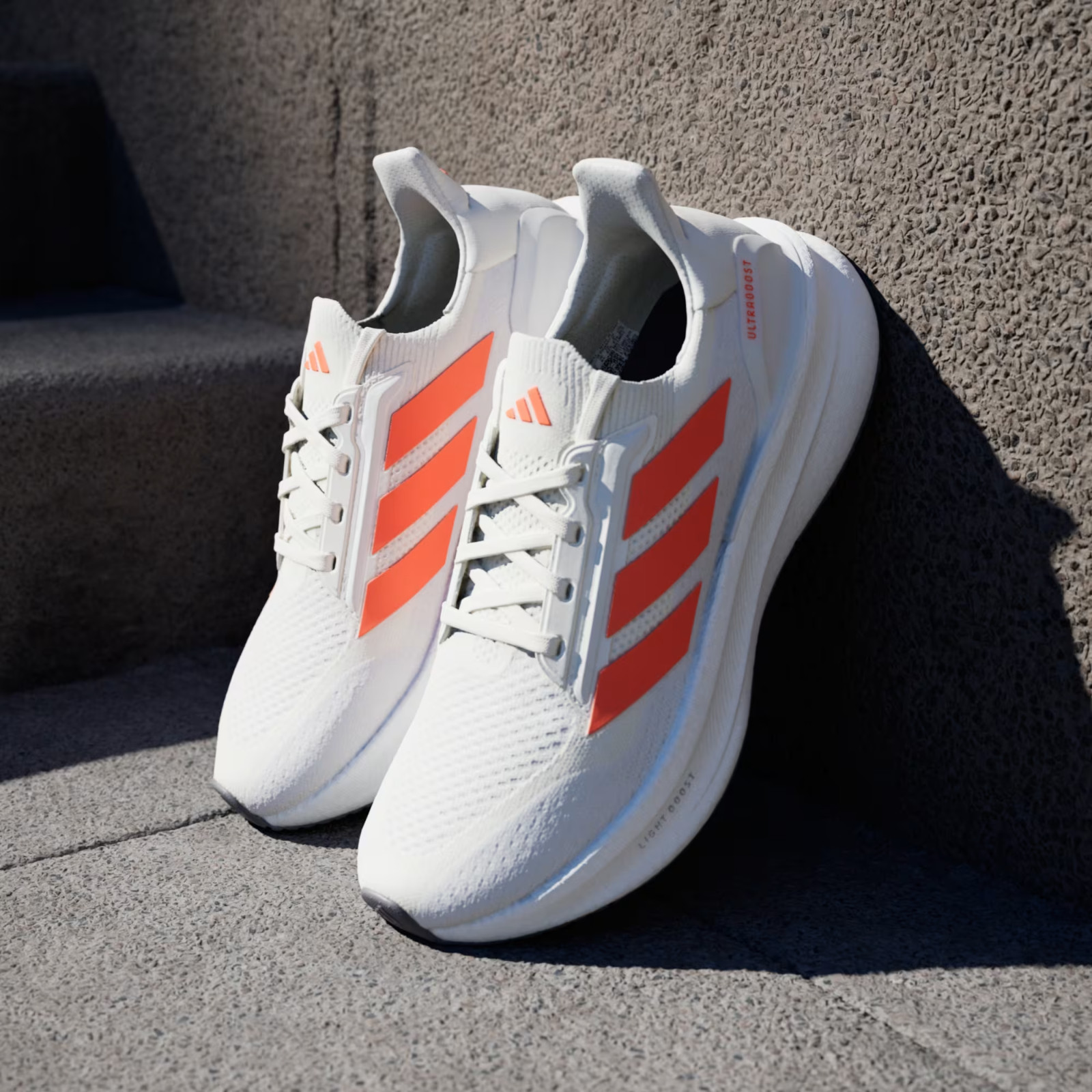 Men’s Adidas UltraBoost 5X Running Shoes White / Orange Sz 10.5 JH9038