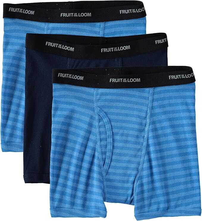 Fruit Of The Loom Boys Boxer Briefs 3 pack FL99888RF-103 Assorted Colors S to XL