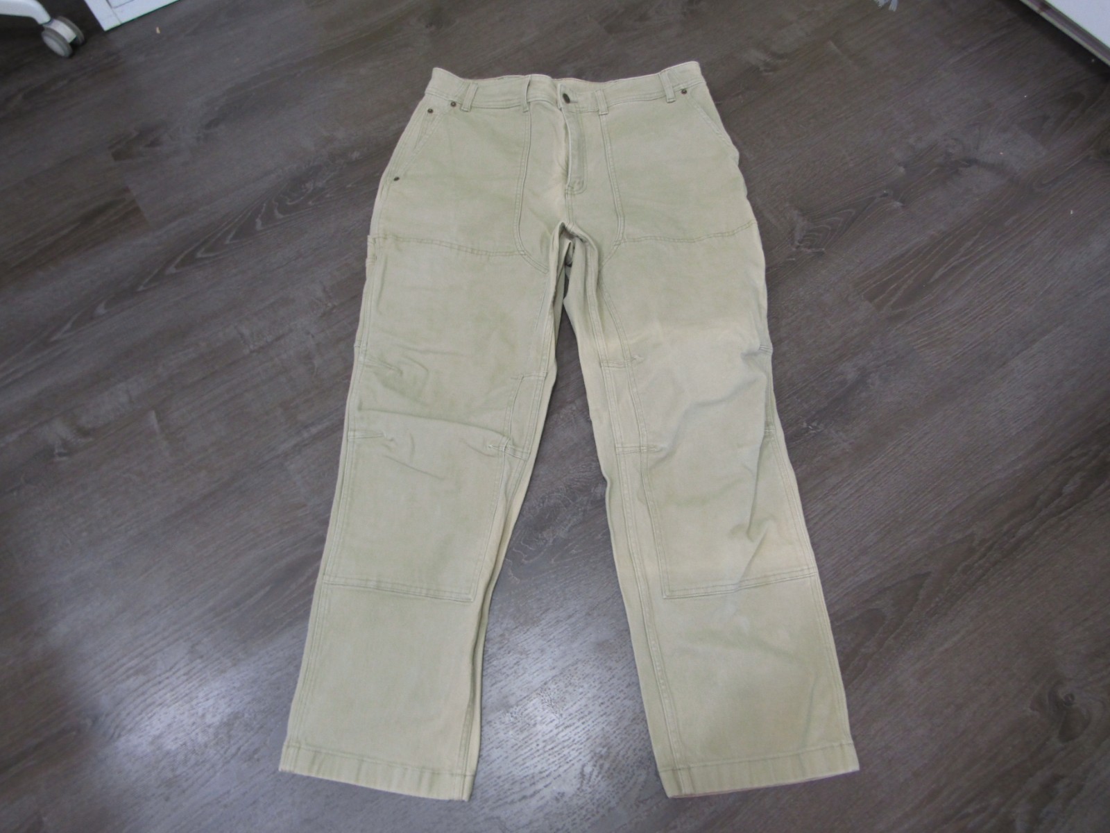 Duluth Trading Women’s Flex Fire Hose Straight Leg Pants- Washed Olive Sz 18 REG