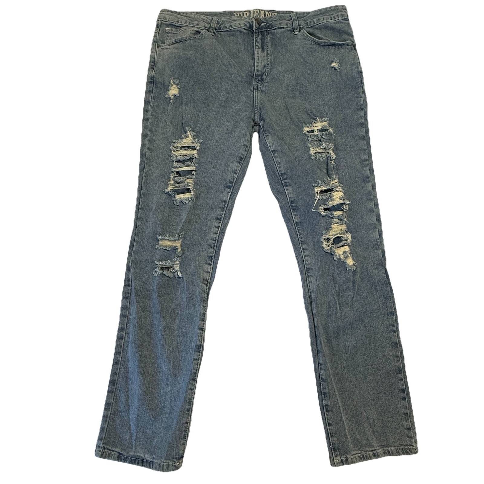 VIP Jeans Women Size 21/22 (measures 38×29) Distressed Blue Jean Pants