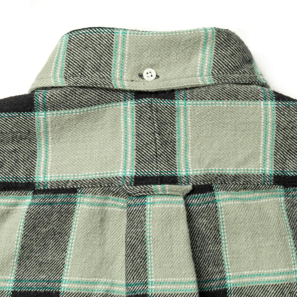 Gitman Vintage $285 Green Brushed Winter Madras 100% Cotton Button Down Shirt M