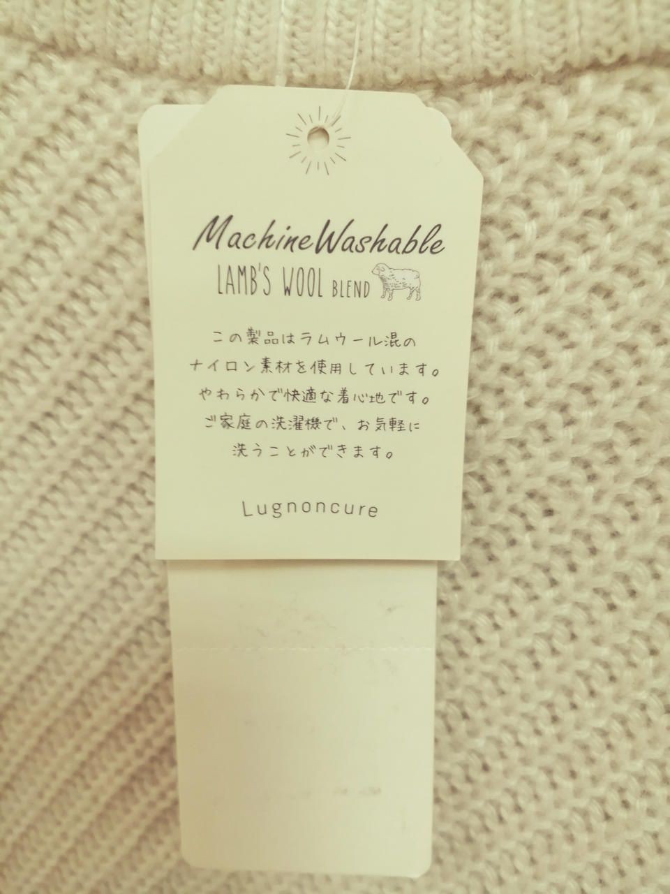 LUGNONCURE Pullover Knit With Tag off-white F Used