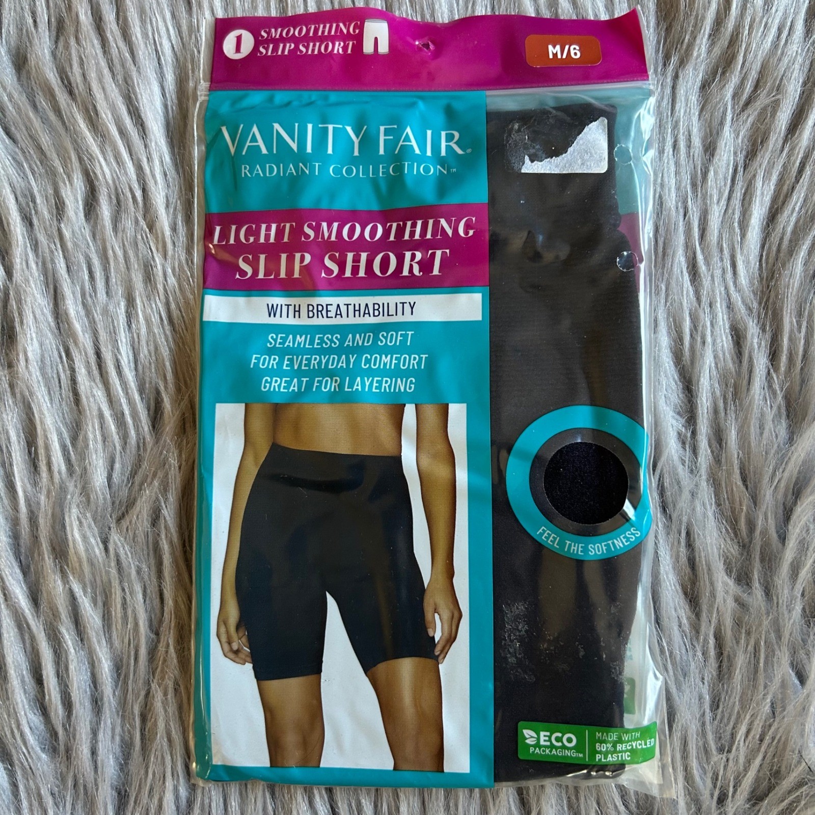 Vanity Fair Radiant Collection Light Smoothing Slip Short Women Size Medium/6