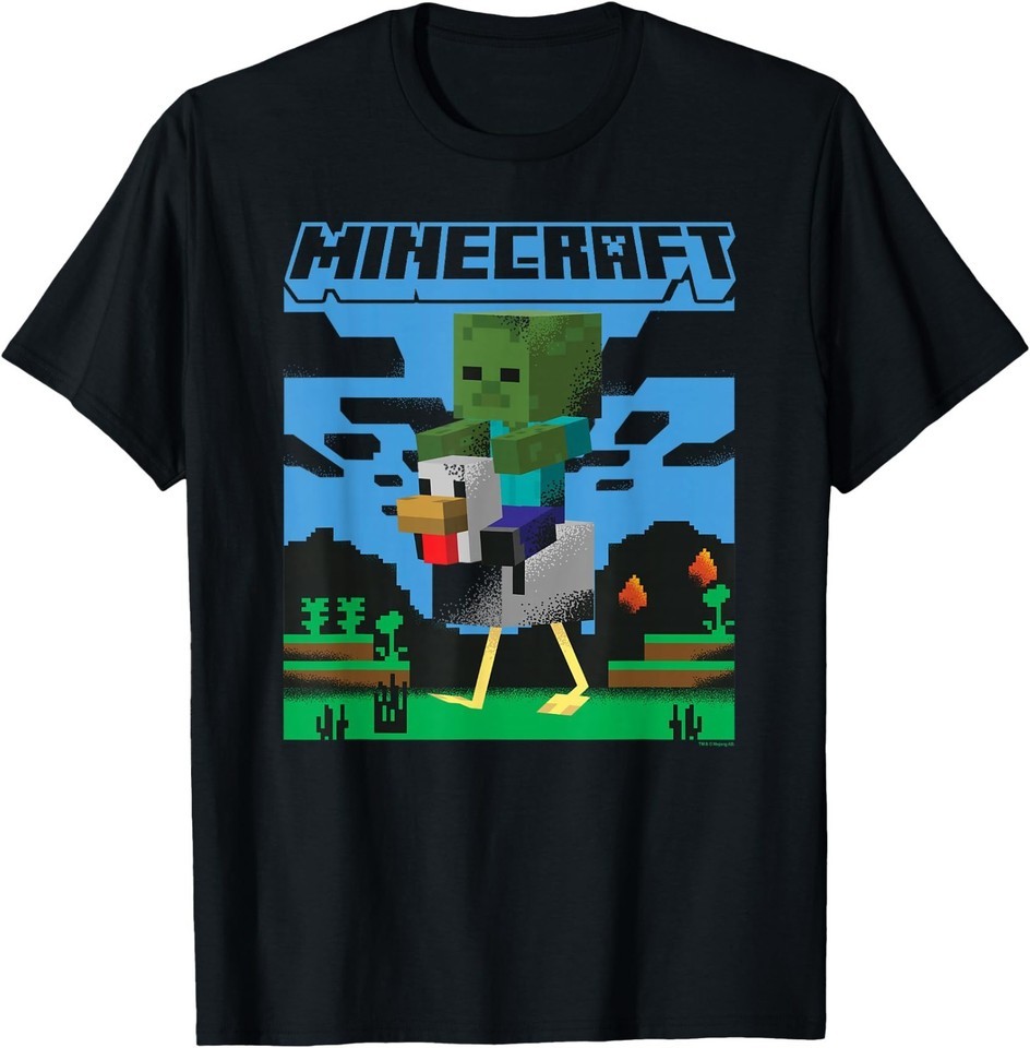 Minecraft Chicken Jockey Day Walk Poster T-Shirt