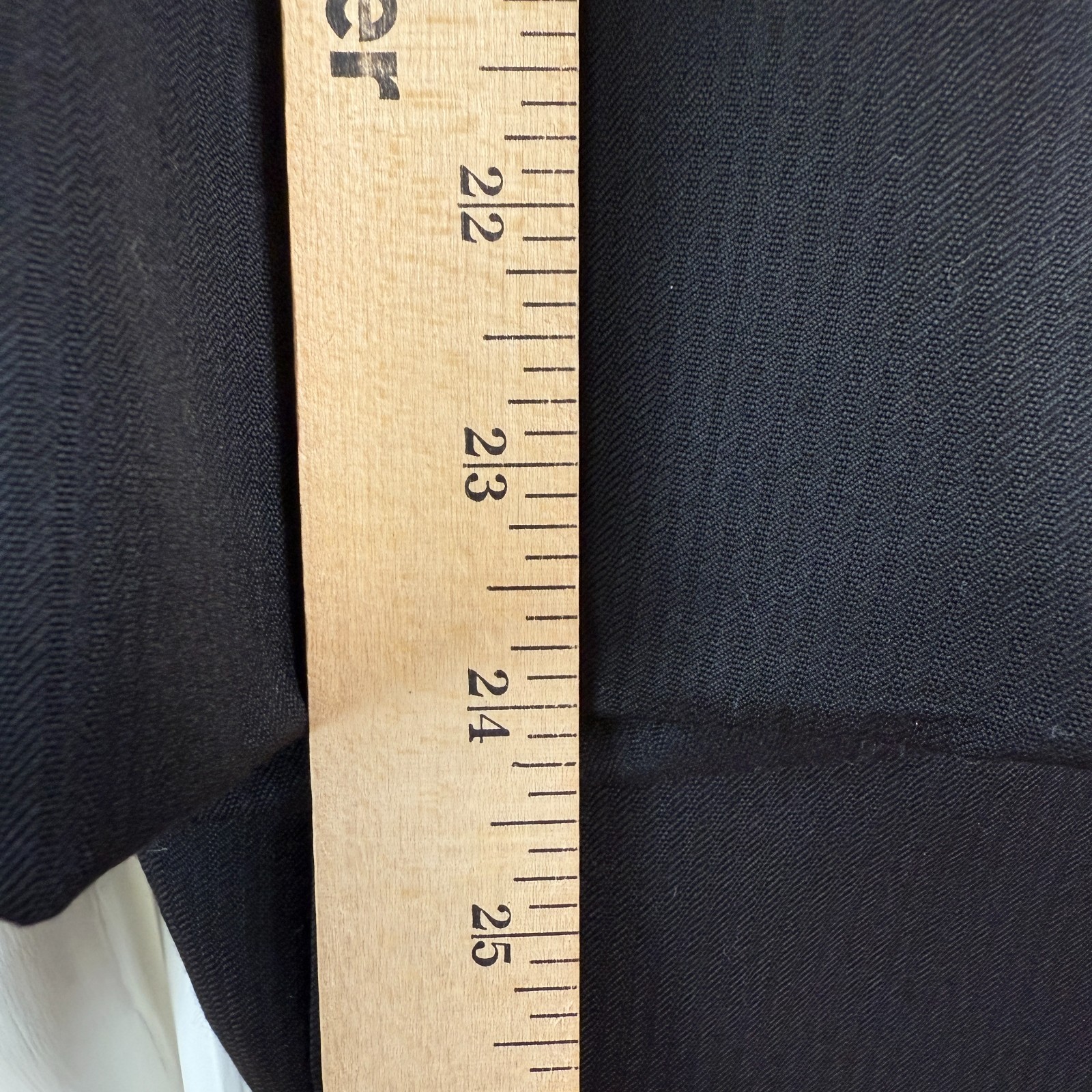 Joseph Abboud Suit Mens 46R Black 2 Button Loro Piana Wool Pants 40×27 Flat