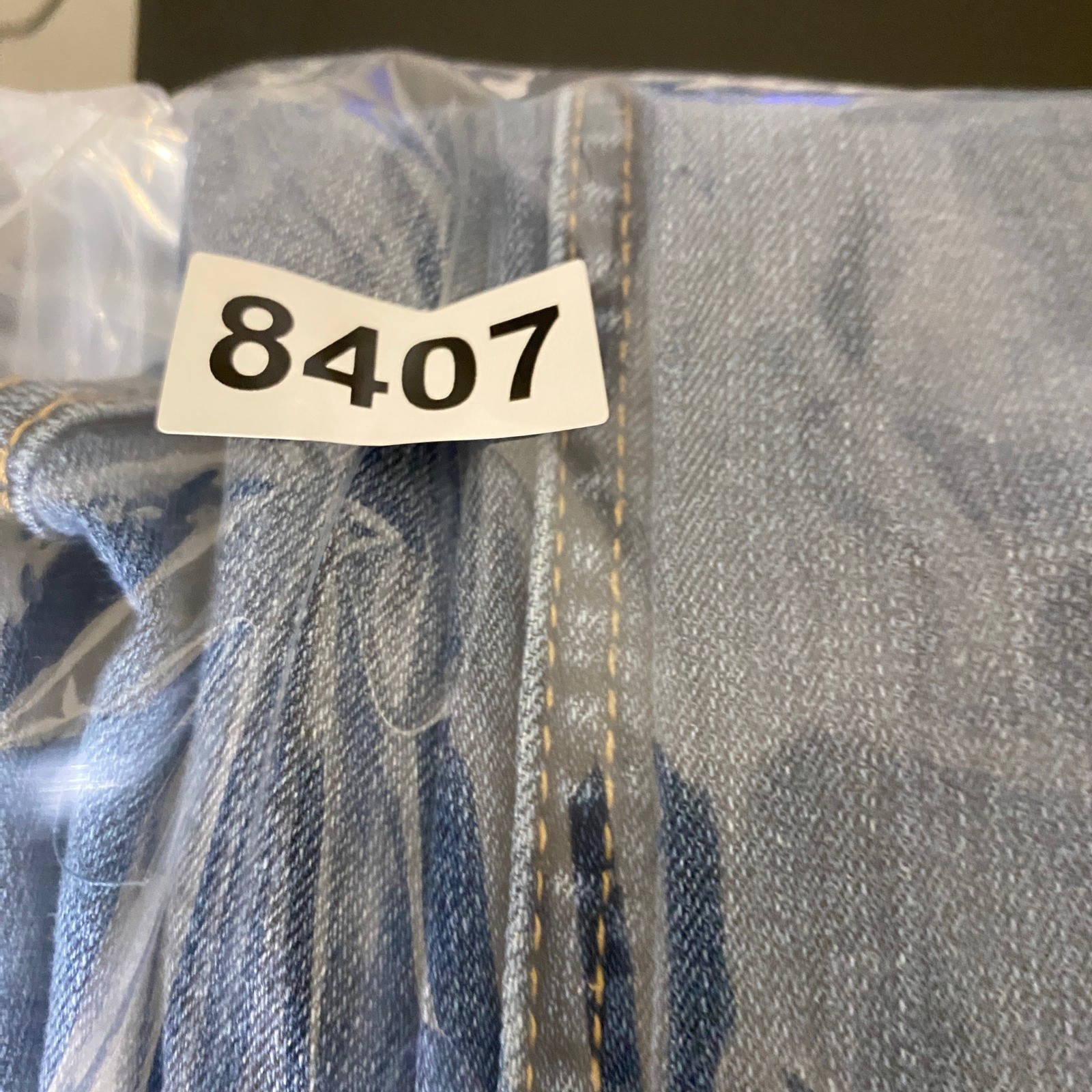 Seven7 Slim Straight Jeans Womens 8 Blue Excellent Distressed High Rise Raw Hem