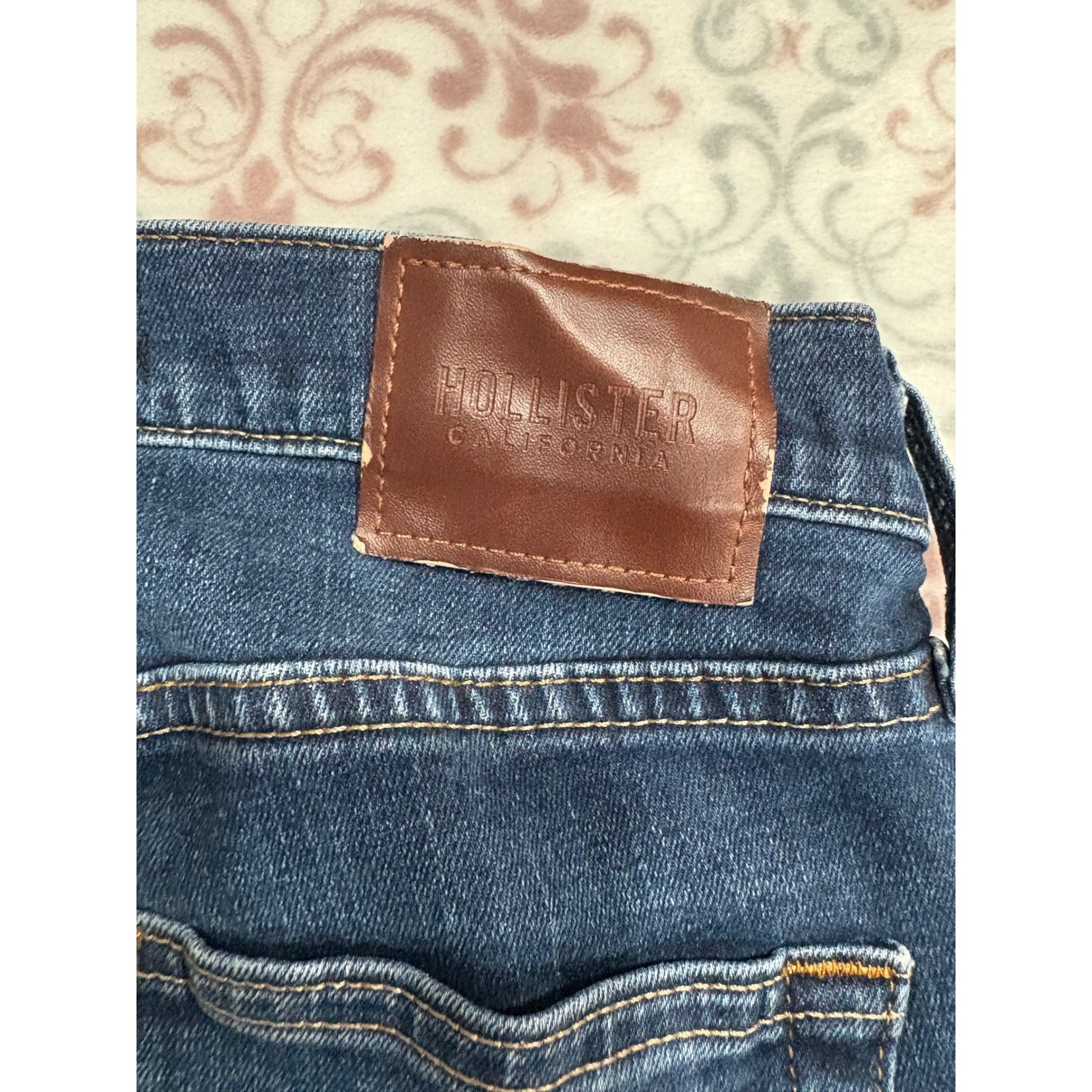 Hollister Mens Slim Straight Epic Flex Jeans Blue Wash W29 L32