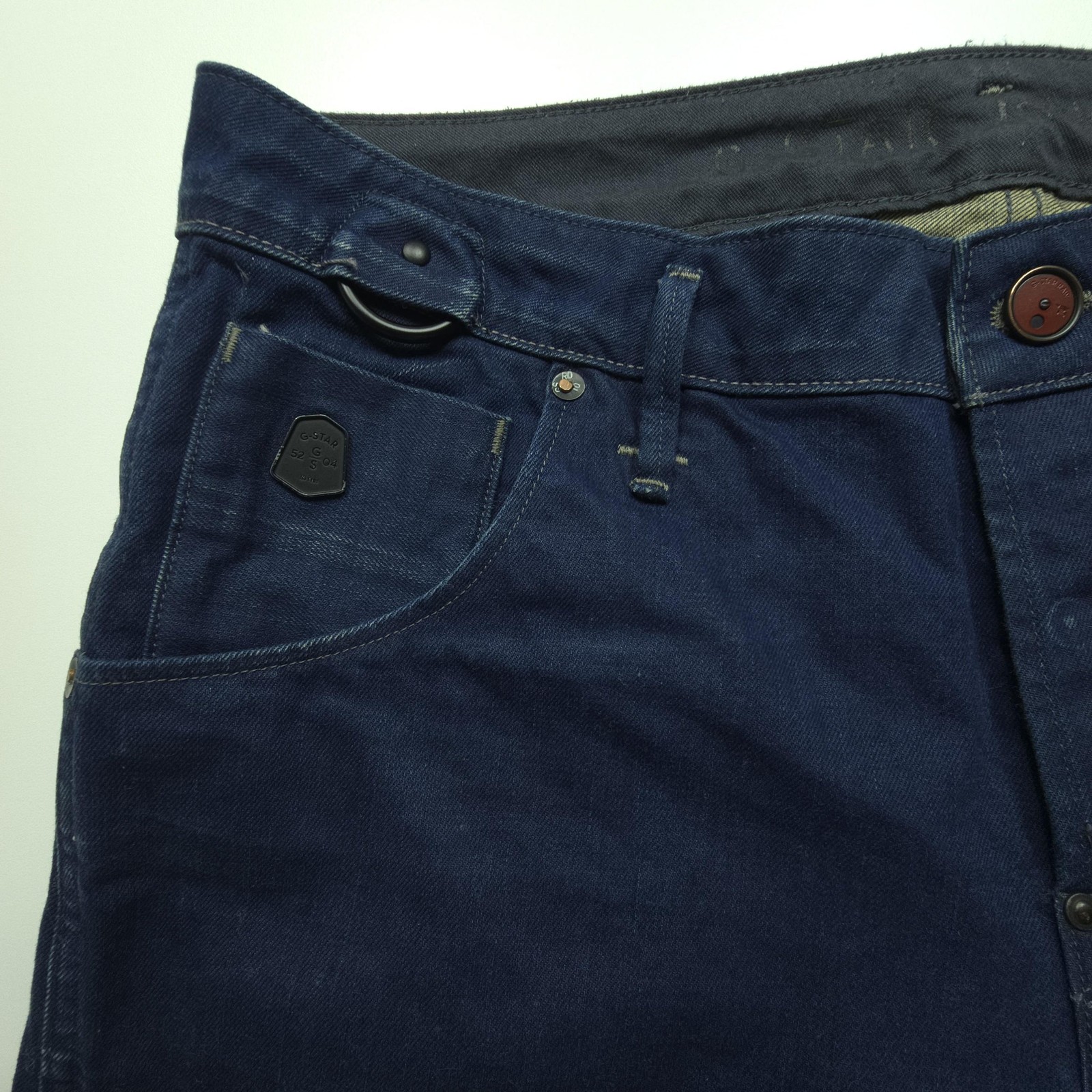 G-Star Raw Mens Jeans 33×32 Blue Button Fly Arc Zip 3D Slim Zip Pocket Tapered