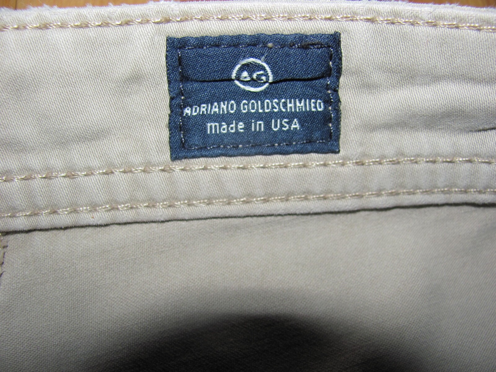 AG Adriano Goldschmied Protege Oatmeal Straight Leg Pant Men’s 38 x 34 (TD10-re)