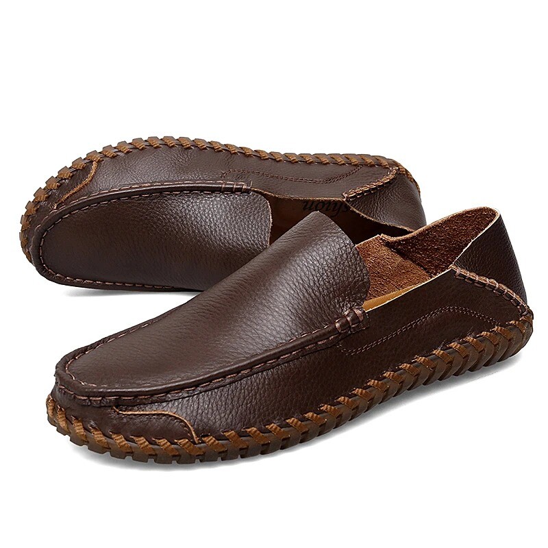 Handmade Men’s Casual Shoes Leather Loafers Moccasins Breathable Driving Shoes
