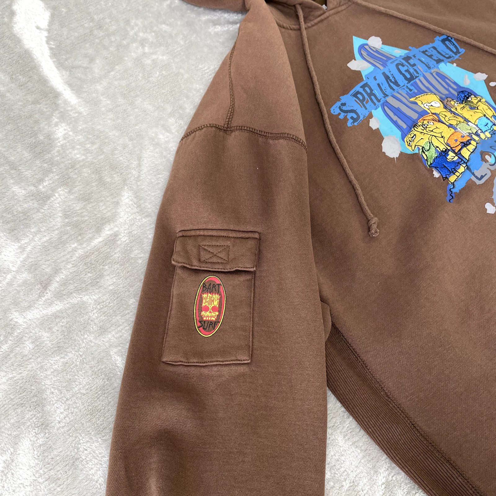 Calhoun Sportswear 2007 The Simpsons Locals Hoodie Sweatshirt Men XL Brown Heavy