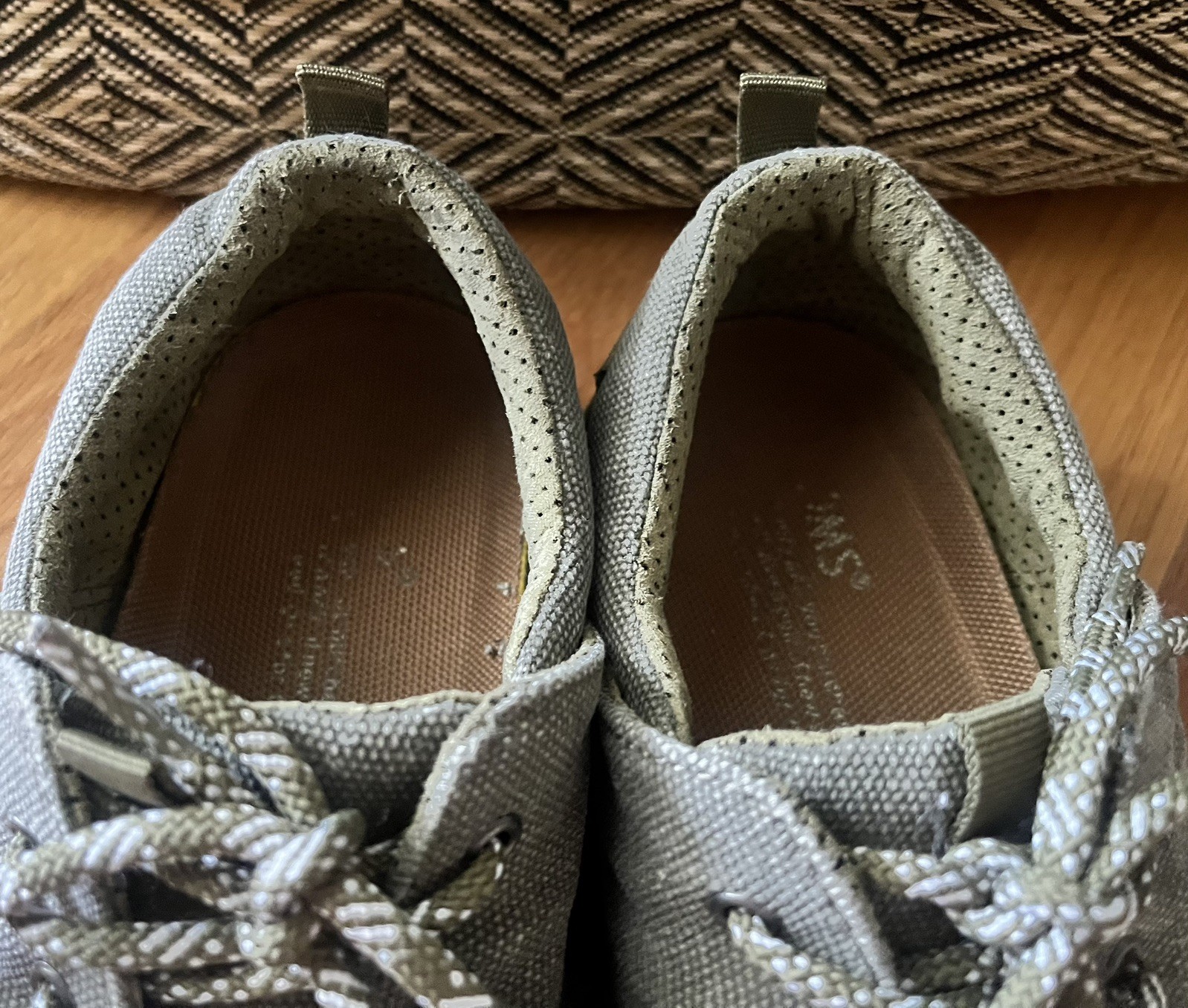 TOMS Del Rey Casual Womens Olive Green Denim Twill Lace Up Shoes US Size 8