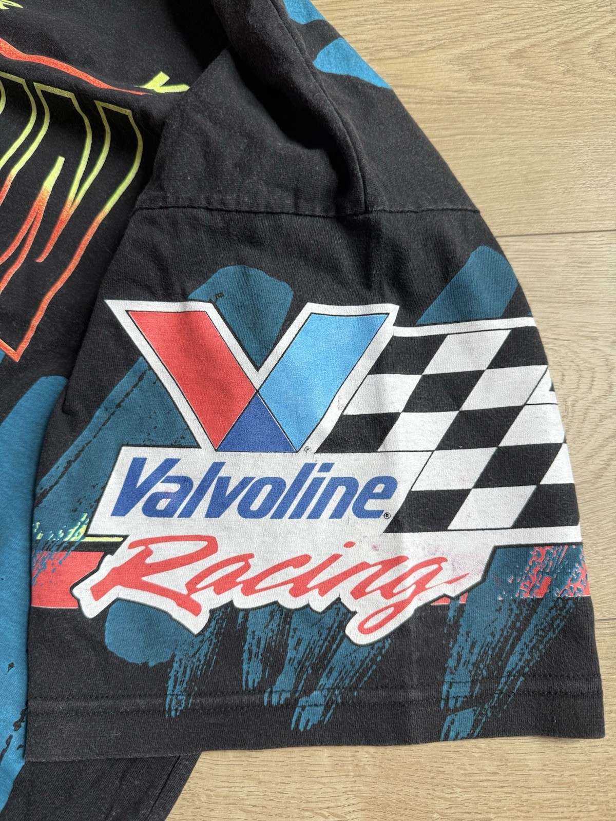 1993 Mark Martin Pure Power Valvoline All Over Print Shirt Size XXL NASCAR VTG