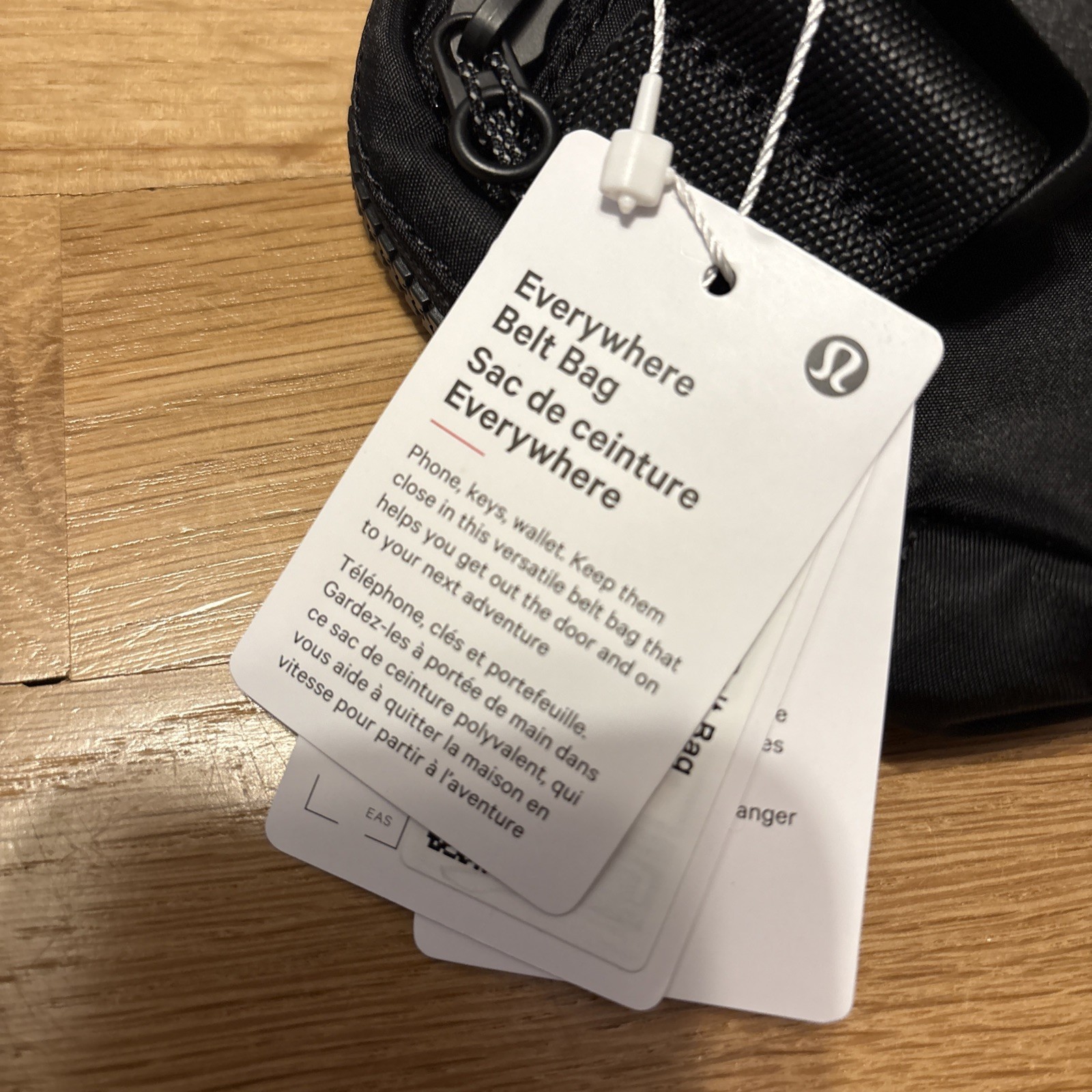 Lululemon Everywhere Black Belt Bag 1L Adjustable NWT Casual Shoulder Crossbody
