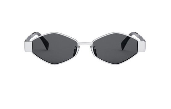 Celine Triomphe CL40254U 16A Shiny Palladium/Smoke Metal Women’s Sunglasses