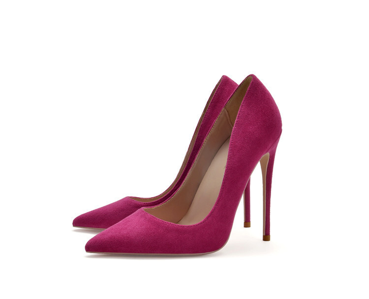 12cm Womens Sexy Suede High Stilettos Heels Night Party Slip On Pumps US4-US12