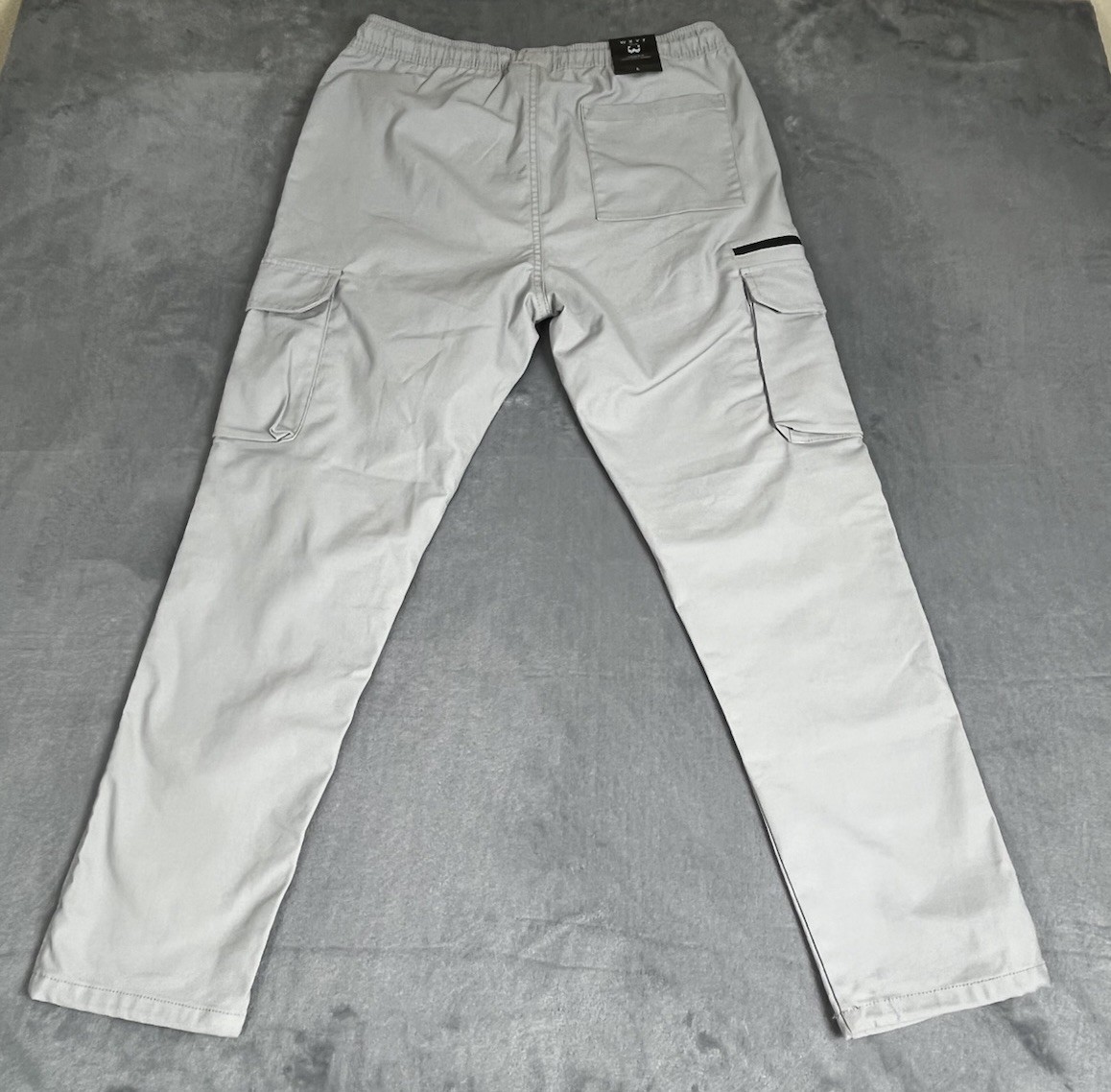 NEW WXYZ Los Angeles James Tech Twill Cargo Pants Light Gray Utility Gorpcore