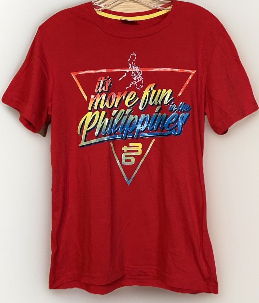 Its More Fun in the Philippines T Shirt Small Red Travel Souvenir Graphic Tee