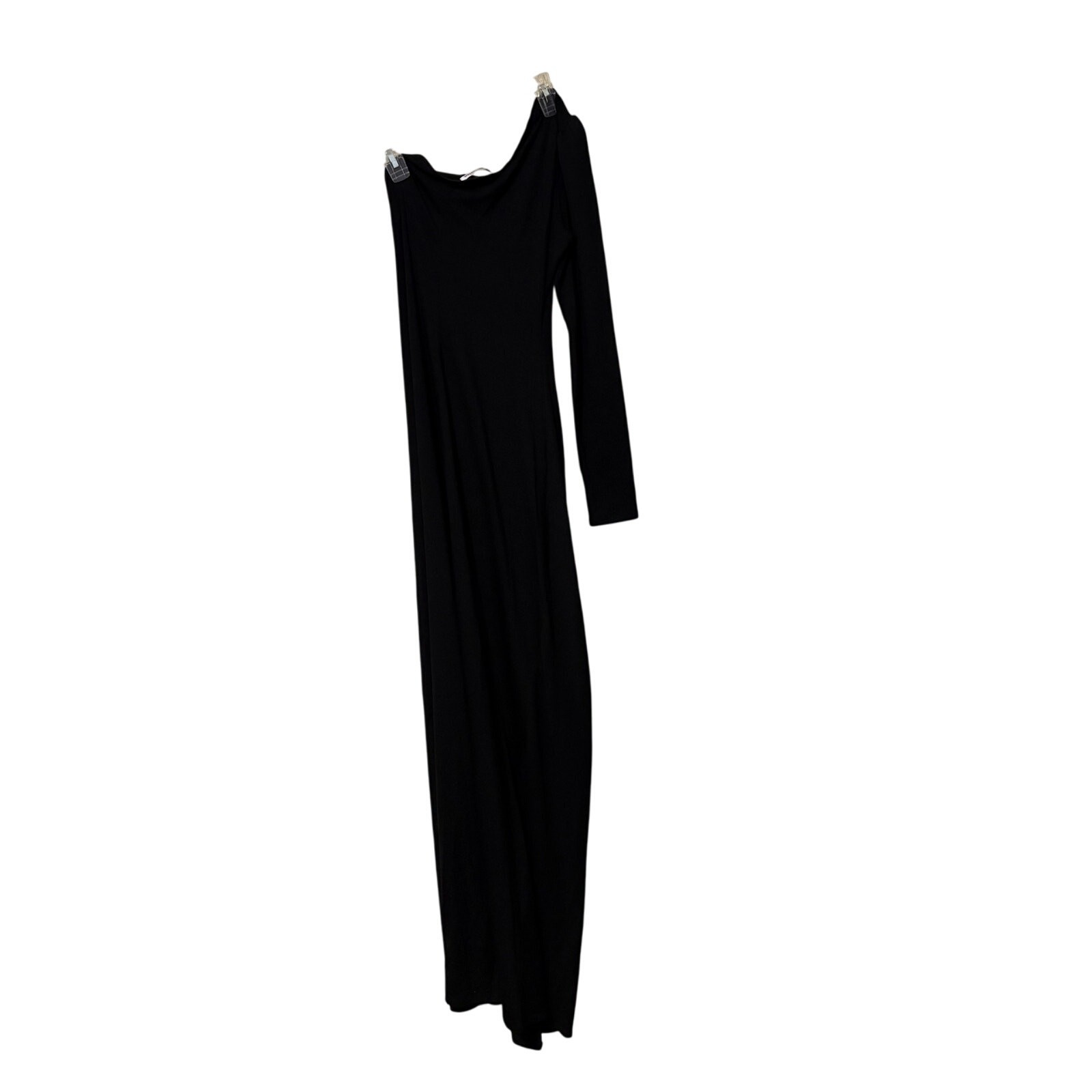 Reformation Black Nostra One Shoulder Slit Maxi Dress Size Large