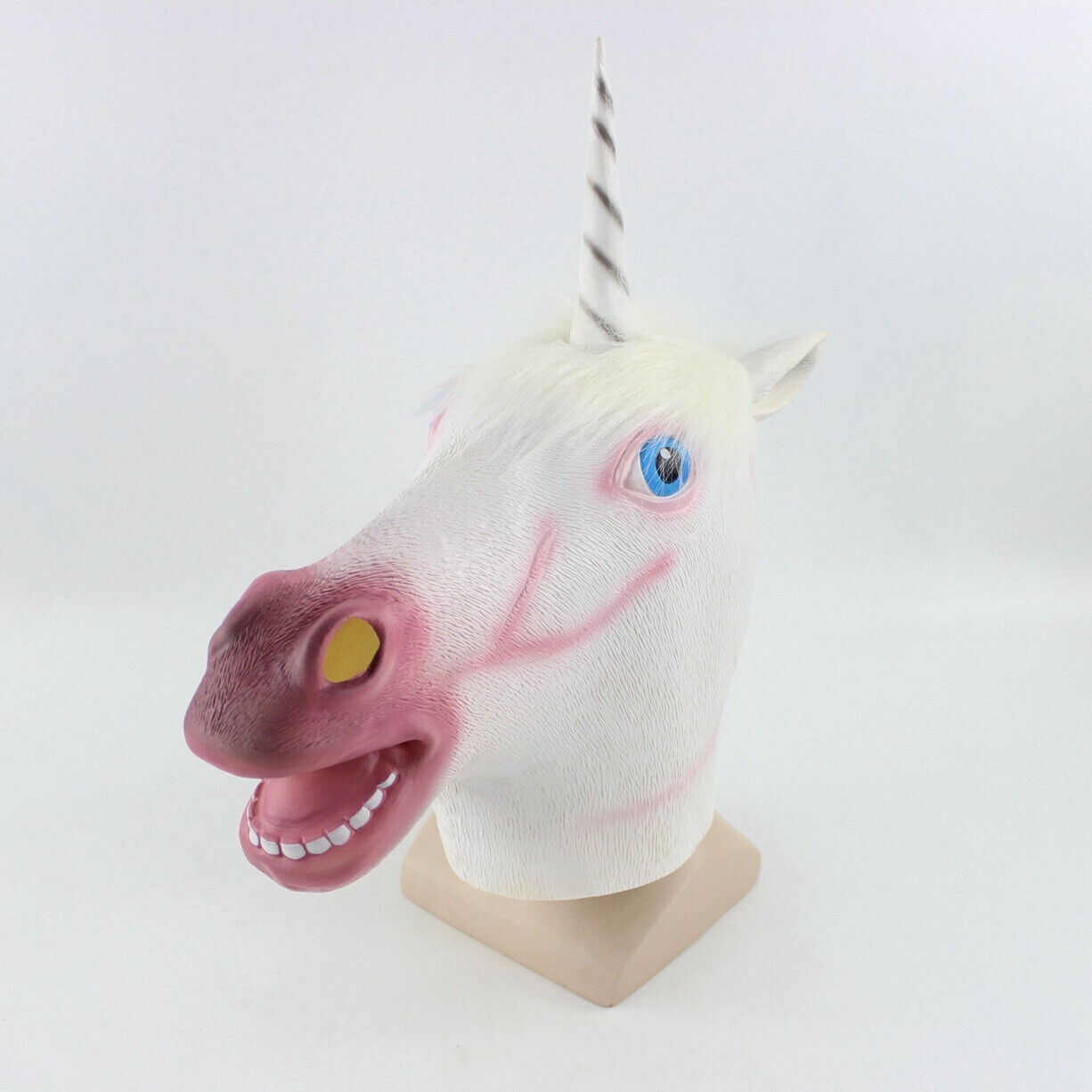 Funny Unicorn Hourse Full Head Latex Mask Bizarre Mask Halloween Cosplay Props