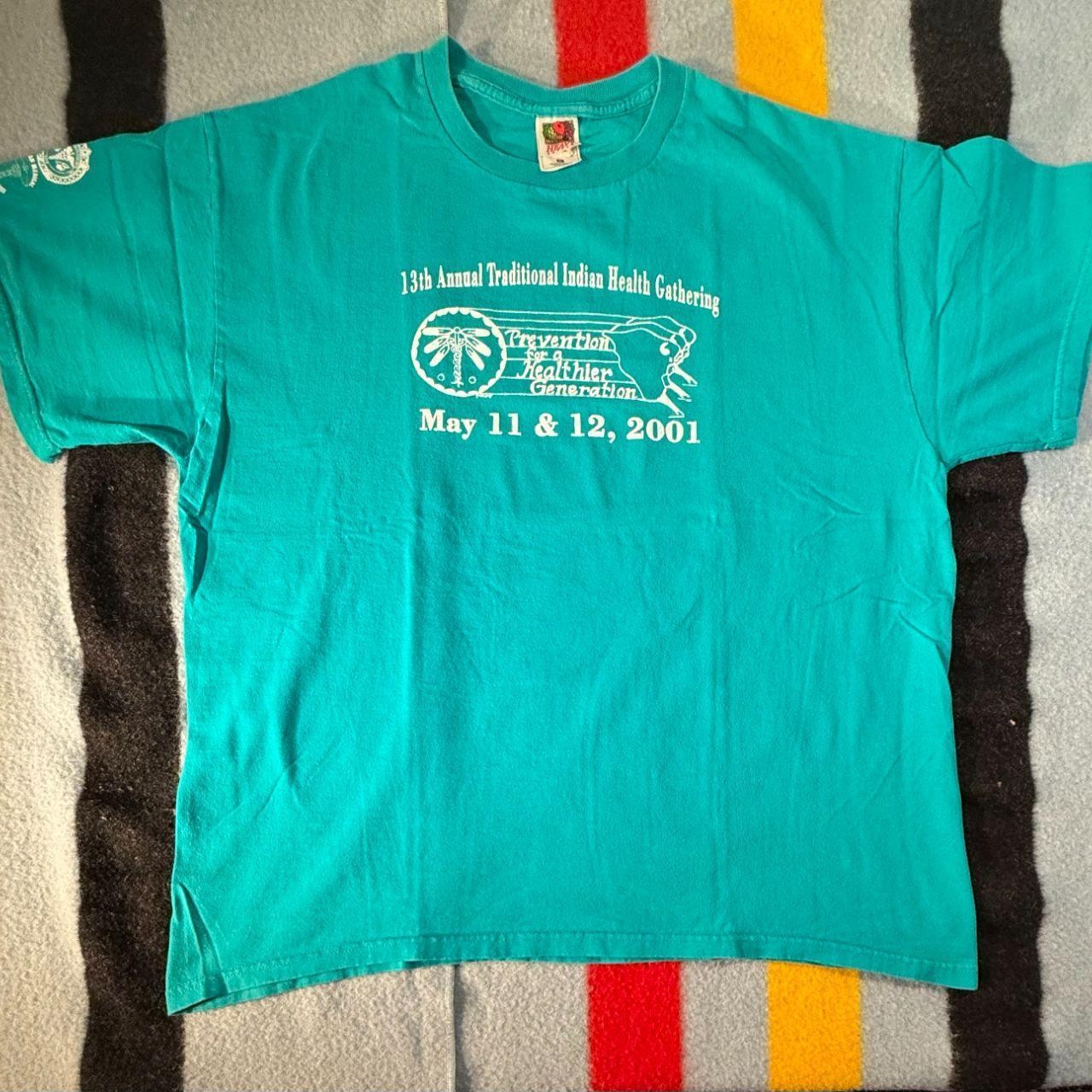 Vintage 2001 Fruit of the Loom Traditional Indian Health Gathering Tee