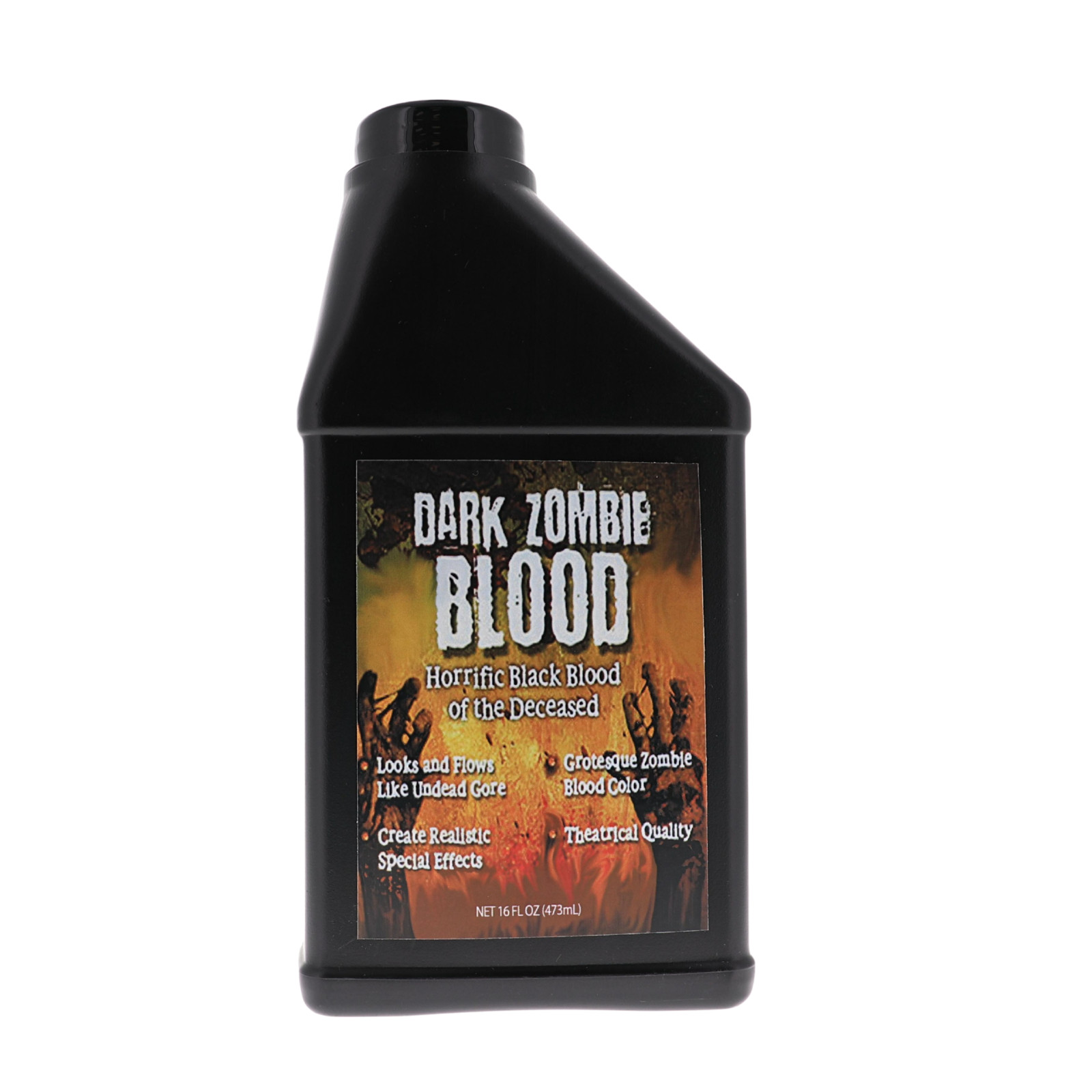 Dark Zombie Blood – 16 fl oz Bottle Ultra-Realistic Black Fake Blood Halloween