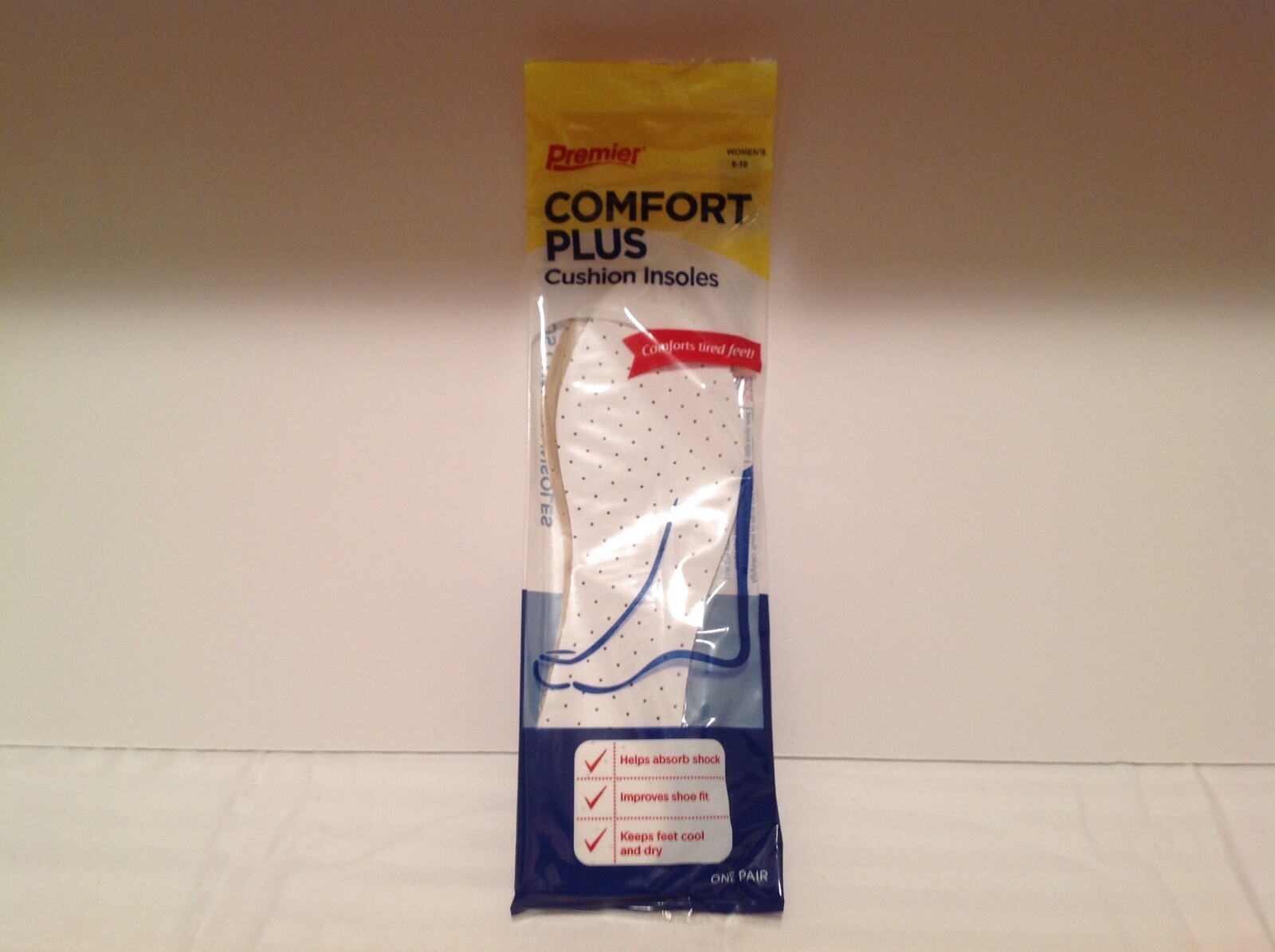 Premier Comfort Plus Cushion Insoles Shoe Insoles Sneaker Insert Women Size 9-10