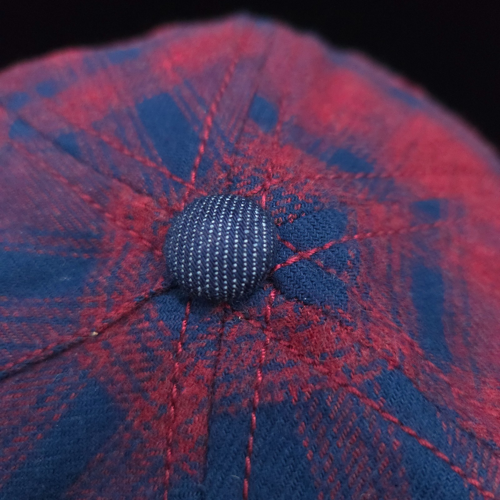PATAGONIA RANGE FLANNEL HAT -NAVY BLUE BURGUNDY SOFT- CAP UNISEX ADJUSTABLE -NEW