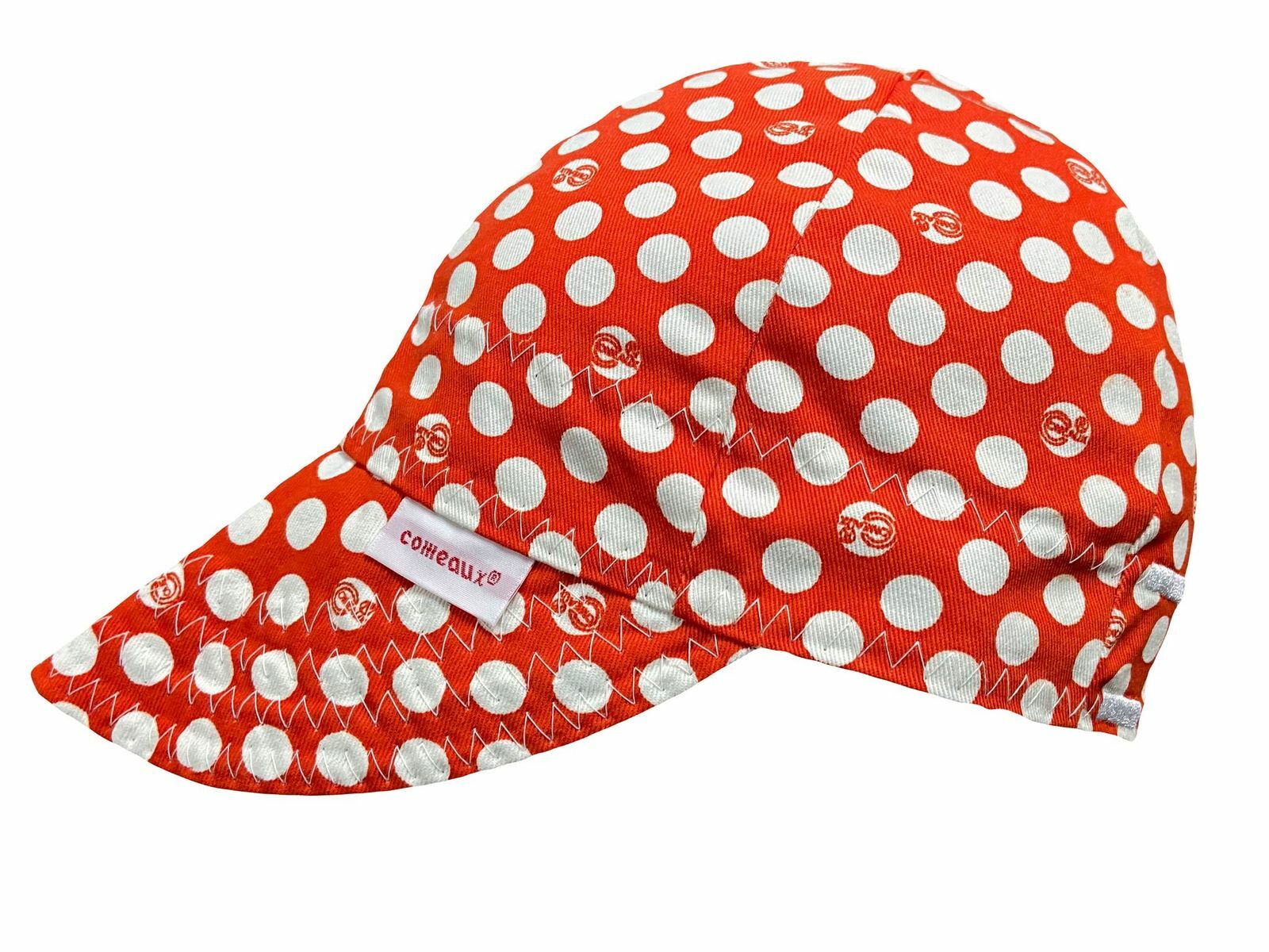 NWT Comeaux Caps Welding Welders Hats Pipe Fitter Reversible Red Polka Dot