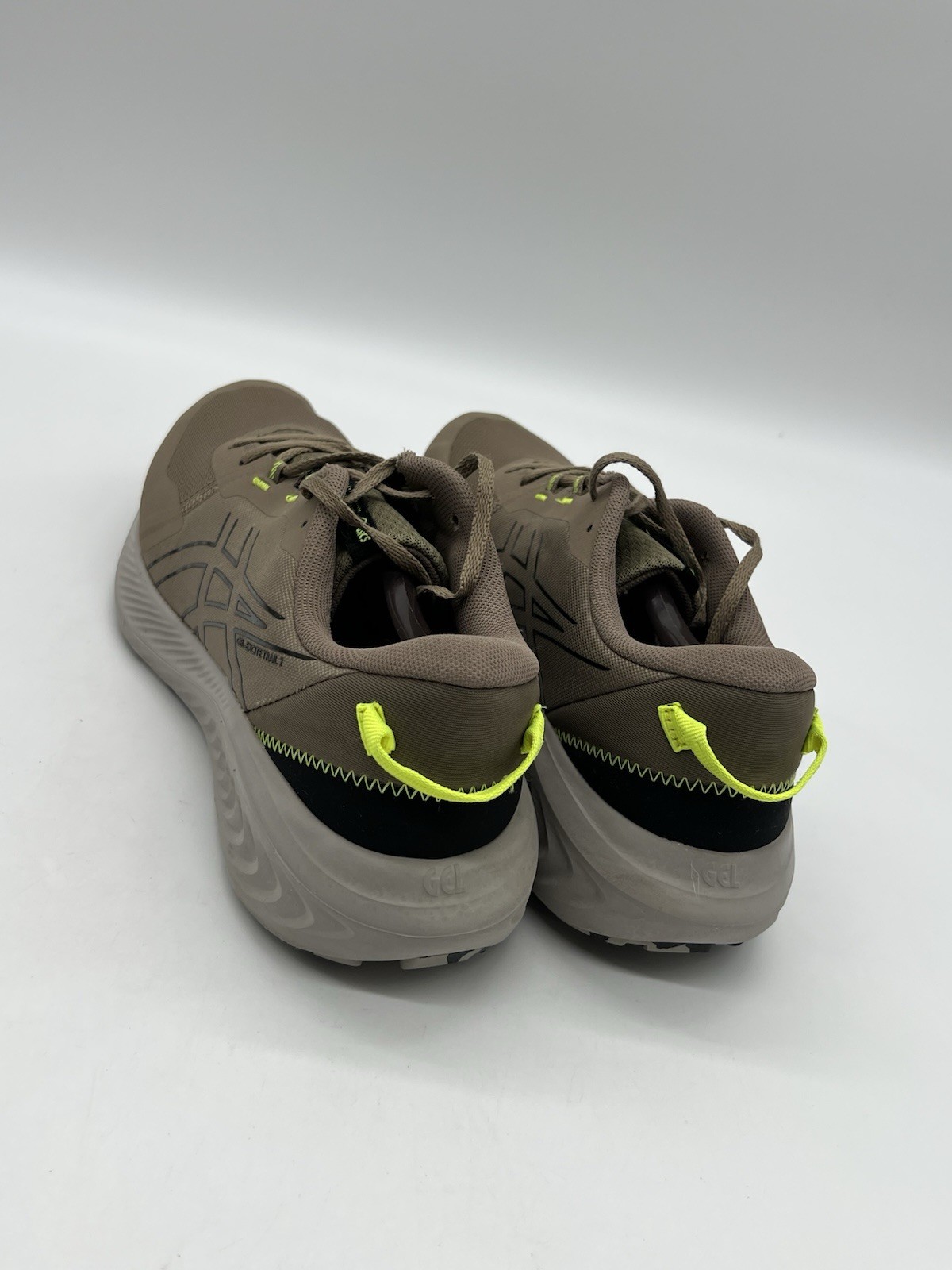 Asics Gel-Excite Trail 2 Men’s Size 14 Khaki Black Mesh Running Sneakers Shoes.