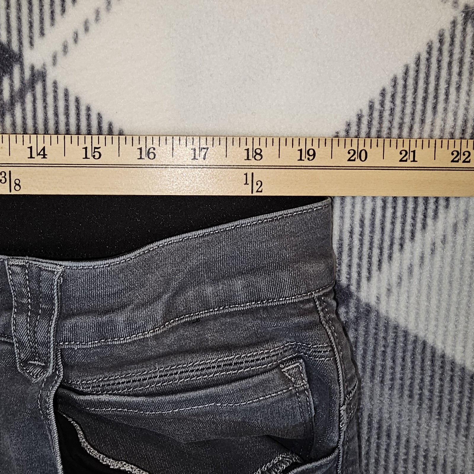 Democracy “Ab” Solution Grey Womens Straight Jeggings Jeans 22W