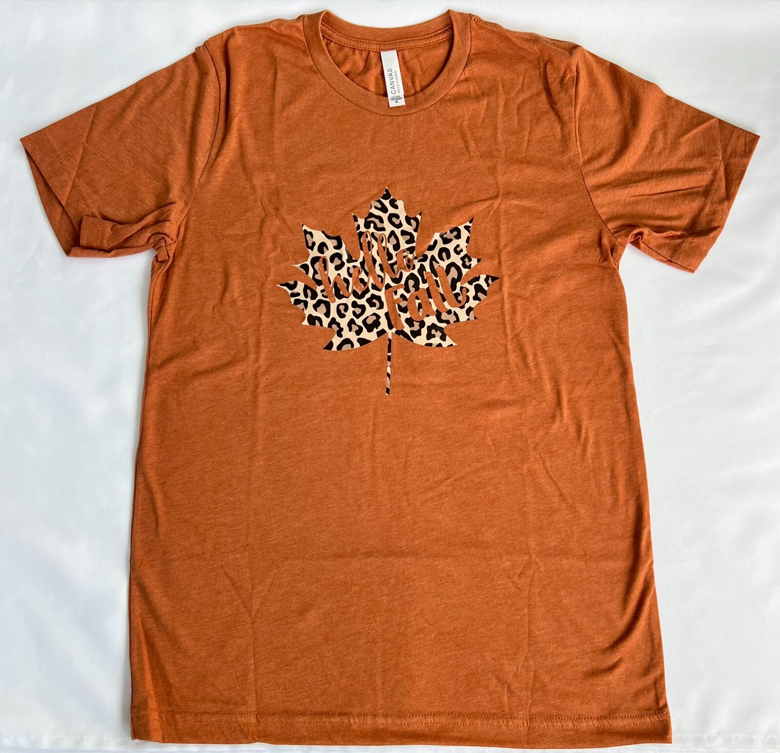 New Handmade Fall T-Shirts | Bella + Canvas & HTV | Various Fall Colors | Size M