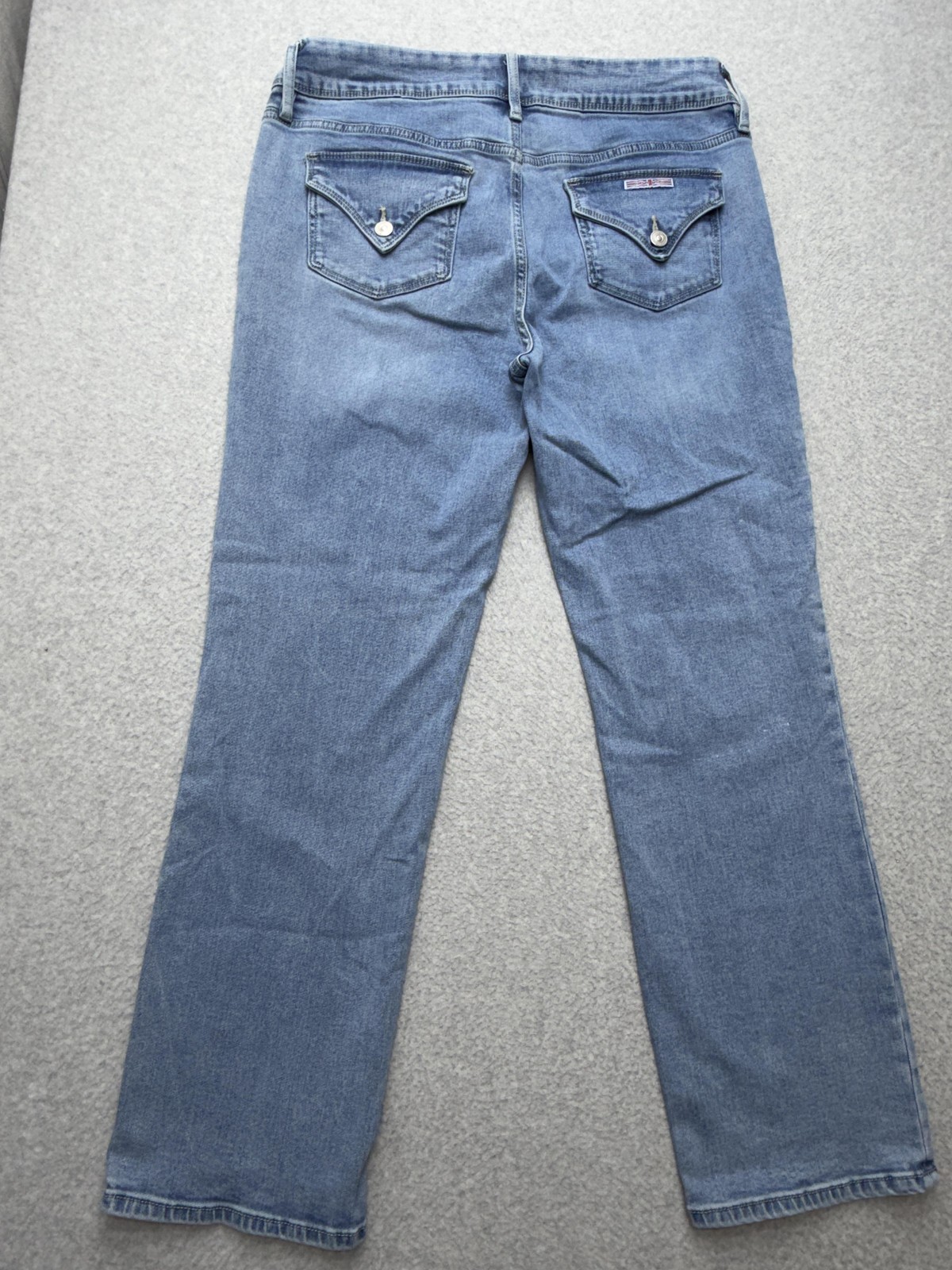 Hudson Jeans Womens 35×28.5 Blue Medium Wash Straight Stretch Denim Tag 12