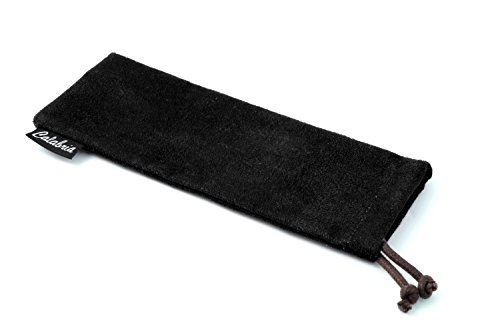 Chamois SMALL Drawsting Eyeglass Case in Black C-346