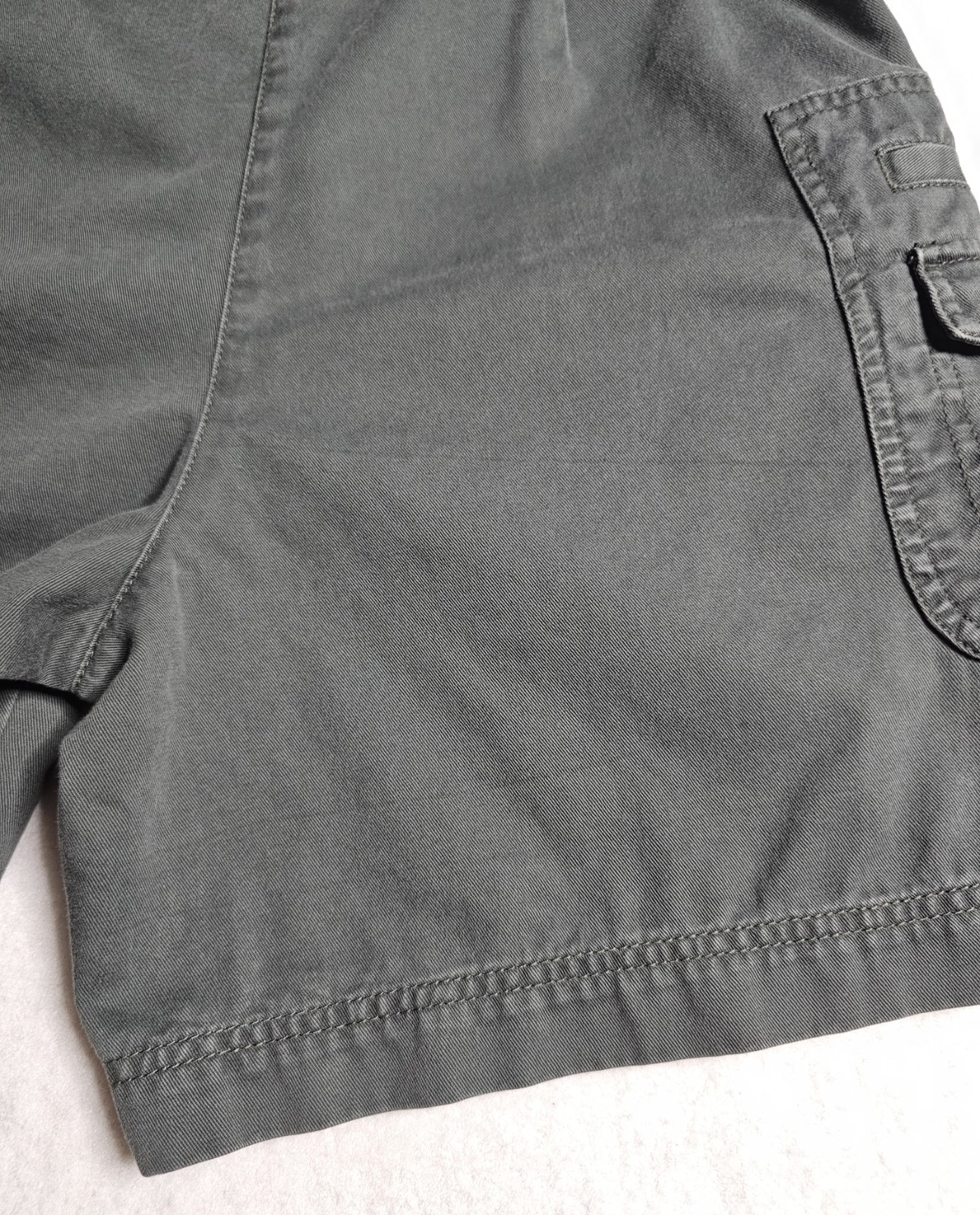 Rafaella Womens Utility Shorts Size 10 Gray 100% Cotton 2-Pocket Cargo Y2K Style