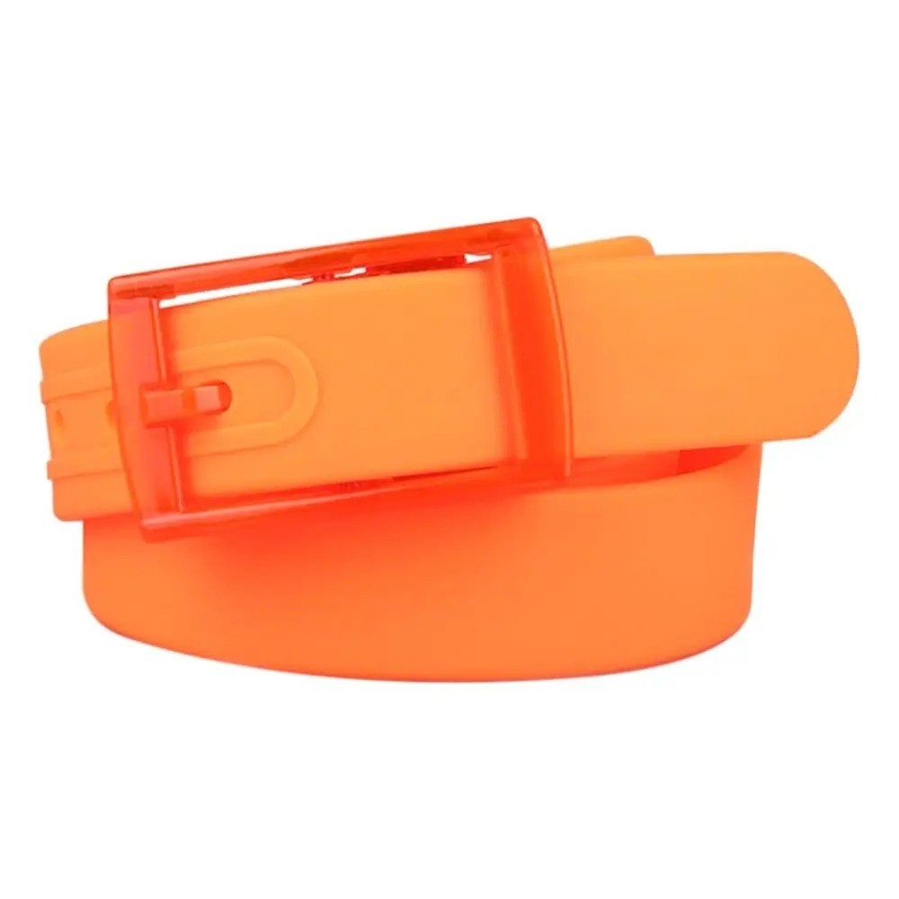 Adjustable Cut to Fit Rubber Plastic Jelly Silicone Casual Belt With Buckle USA