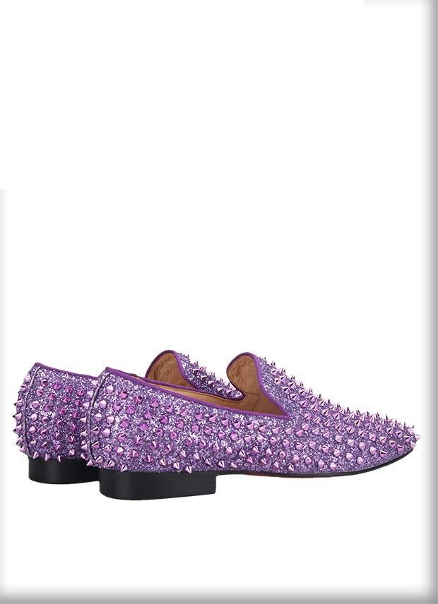 Runway Loafers Men’s Rivets Wedding Slip On Loafer Spikes Dress Shoes Nightclub