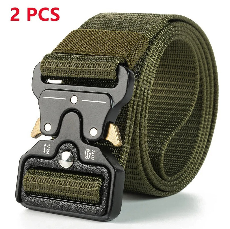 2pcs Tactical Quick Release Belt Real Nylon Outdoor Military Sports Unisex – NEW