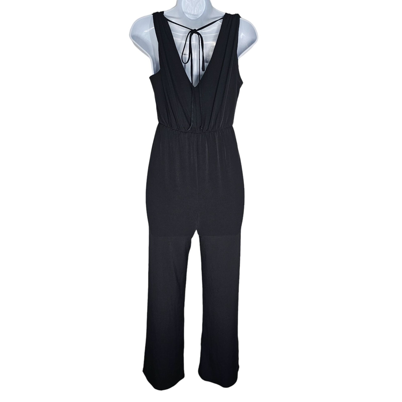 BCBGeneration Black Sleeveless Jumpsuit XS Polyester Spandex Blend MSRP $88