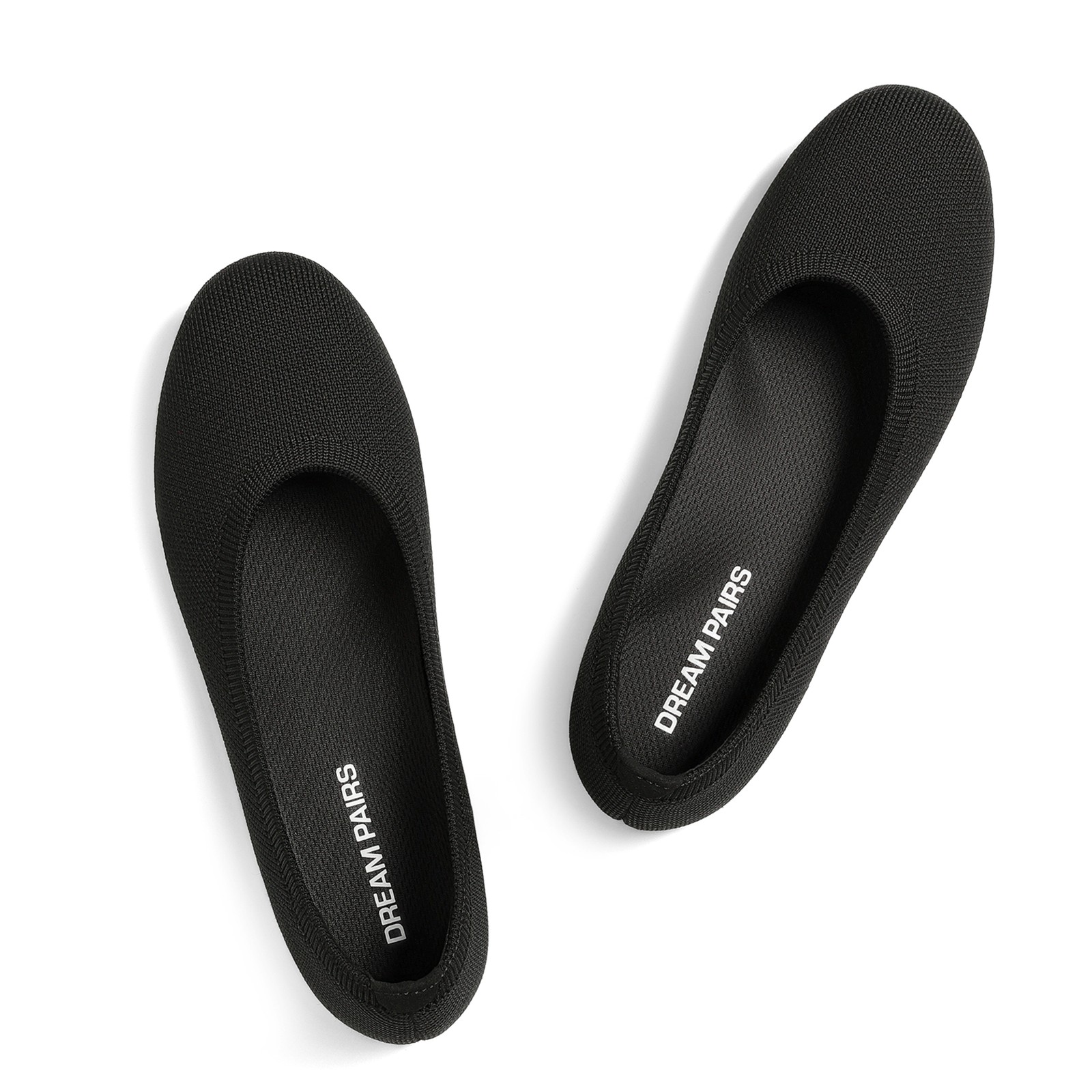 DREAM PAIRS Women Knit Flats Cushion Comfort Arch Support Slip On Shoes