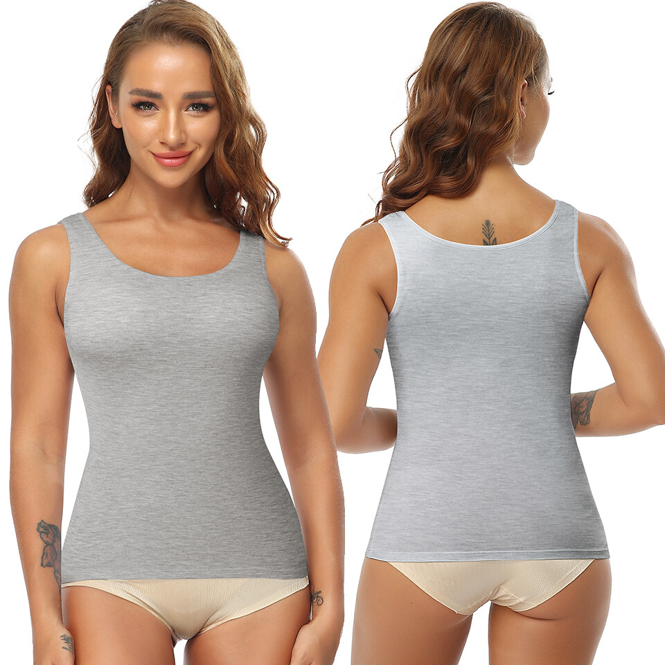 Women Slimming Cami Padded with Built-in Bra Vest Tank Top Body Shaper Shapewear