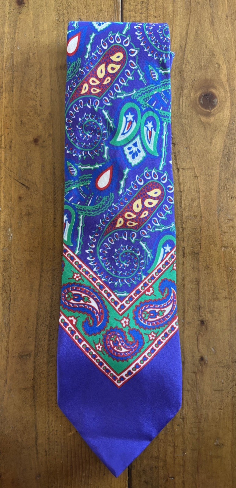 Ralph Lauren Purple Label Silk Tie Paisley Necktie Italy vintage