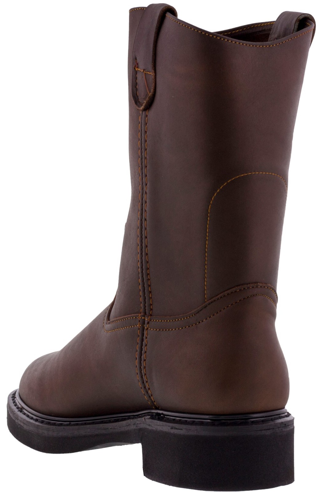 Mens Rustic Brown Work Boots Leather Non Slip Lightweight Soft Toe Size 9.5-13