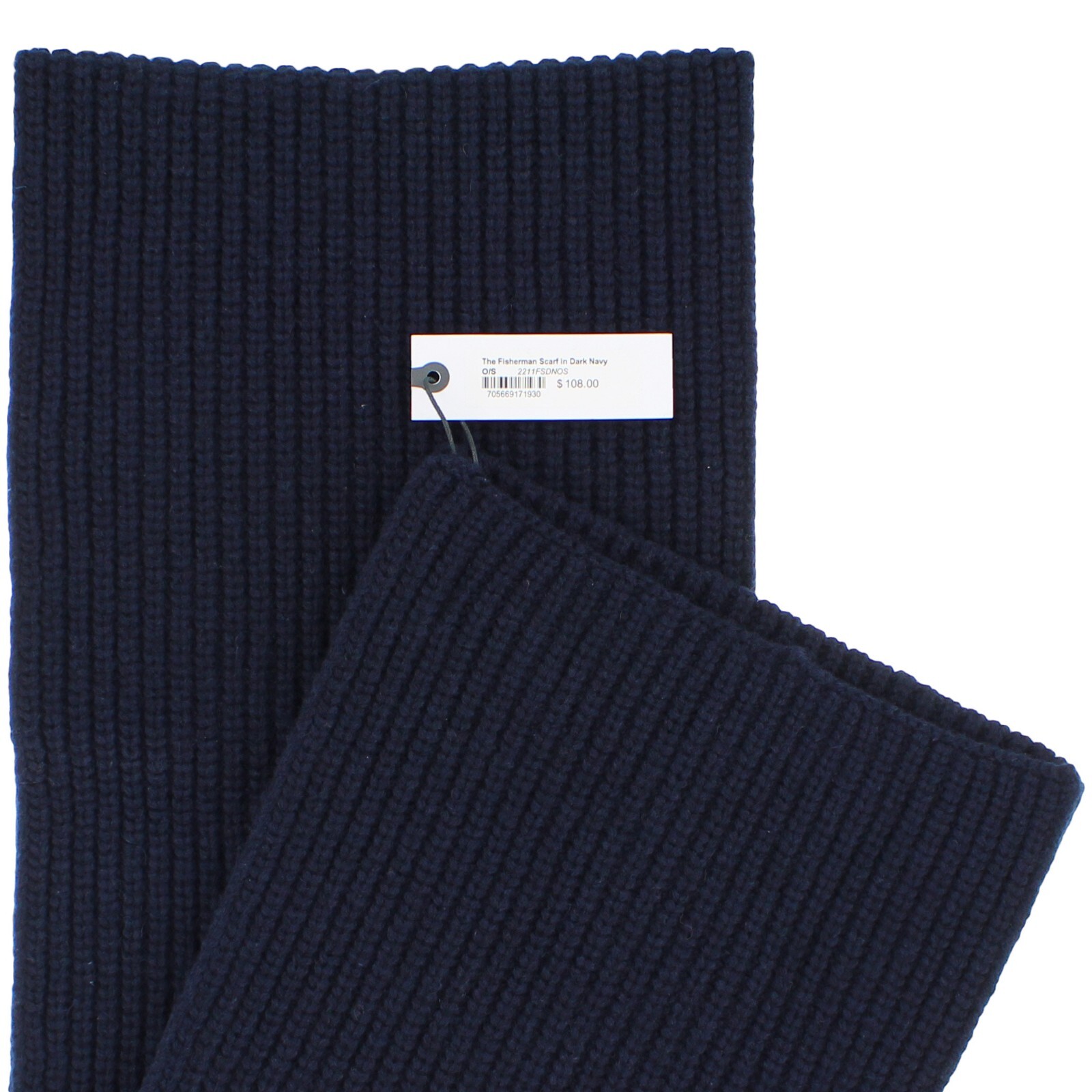 Taylor Stitch Fisherman Scarf 100% Merino Wool Rib Stitch Scarf MSRP $108